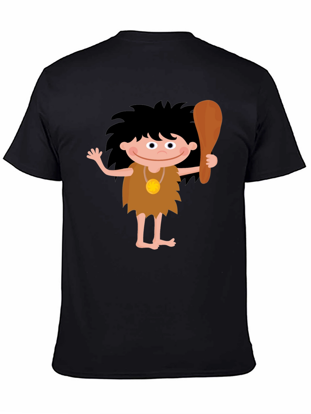 Cartoon Caveman Graphic T-Shirt