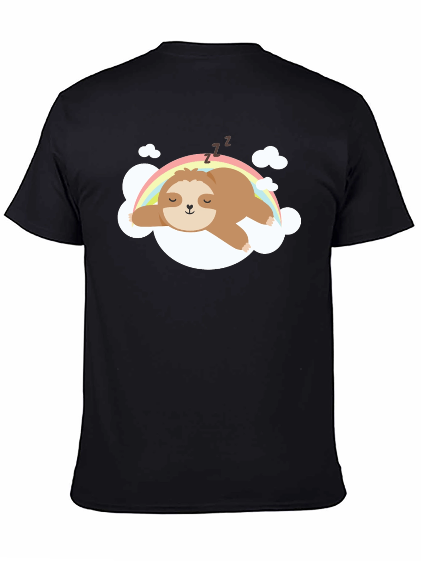 Cute Sloth Rainbow Cloud T-Shirt