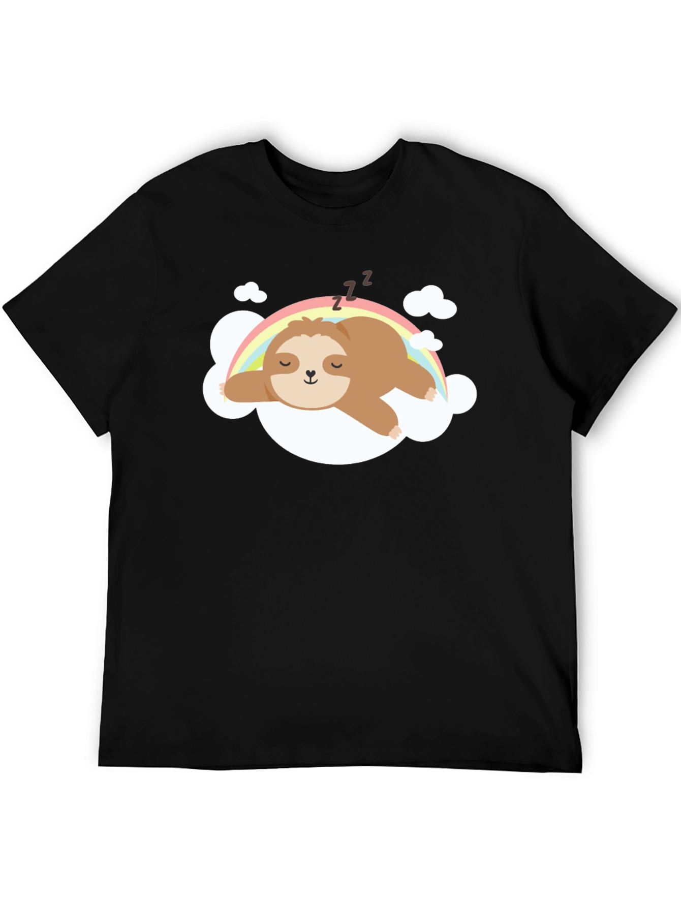 Cute Sloth Rainbow Cloud T-Shirt