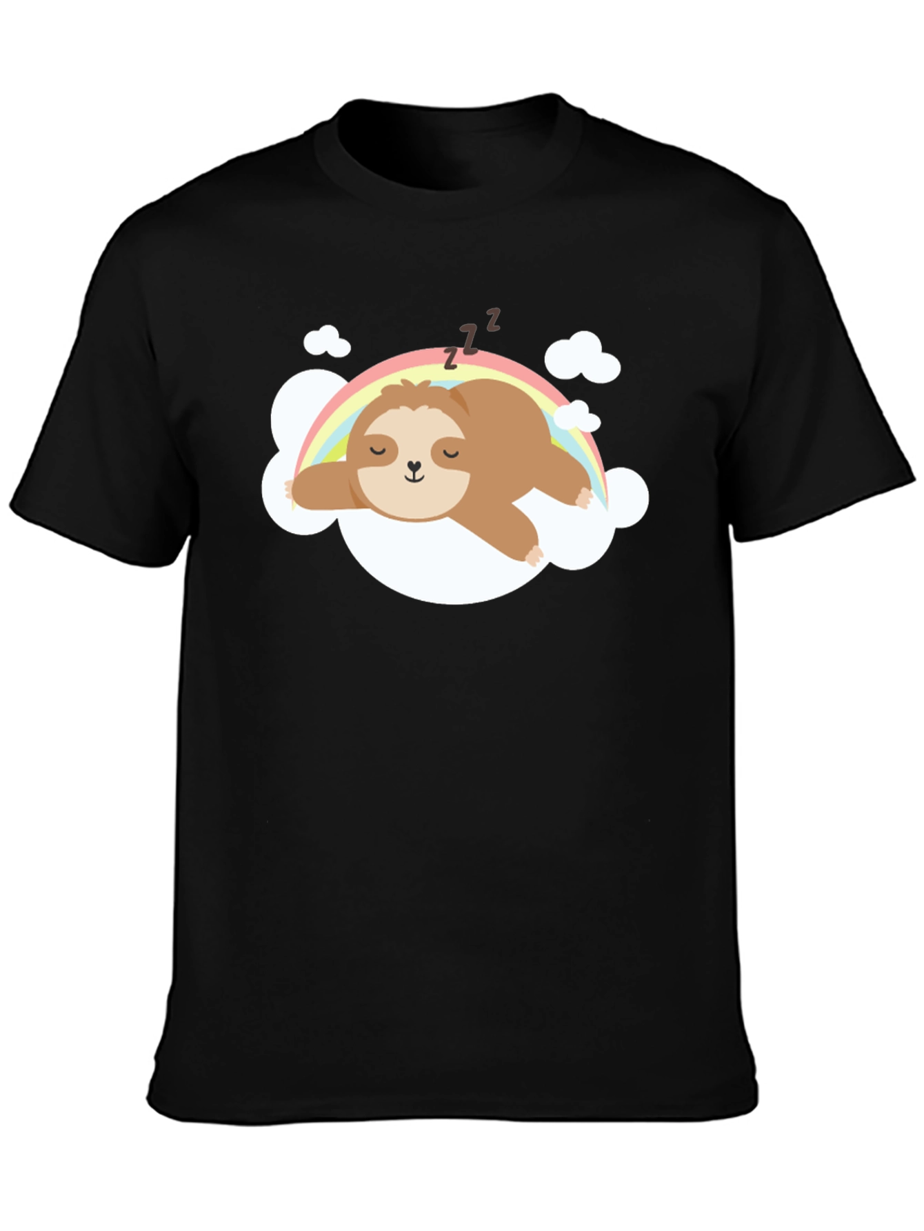 Cute Sloth Rainbow Cloud T-Shirt