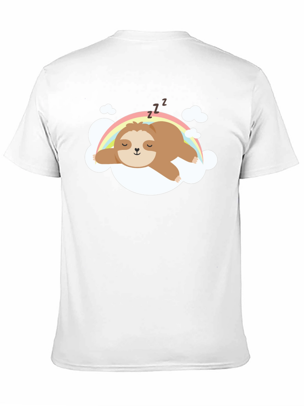 Cute Sloth Rainbow Cloud T-Shirt