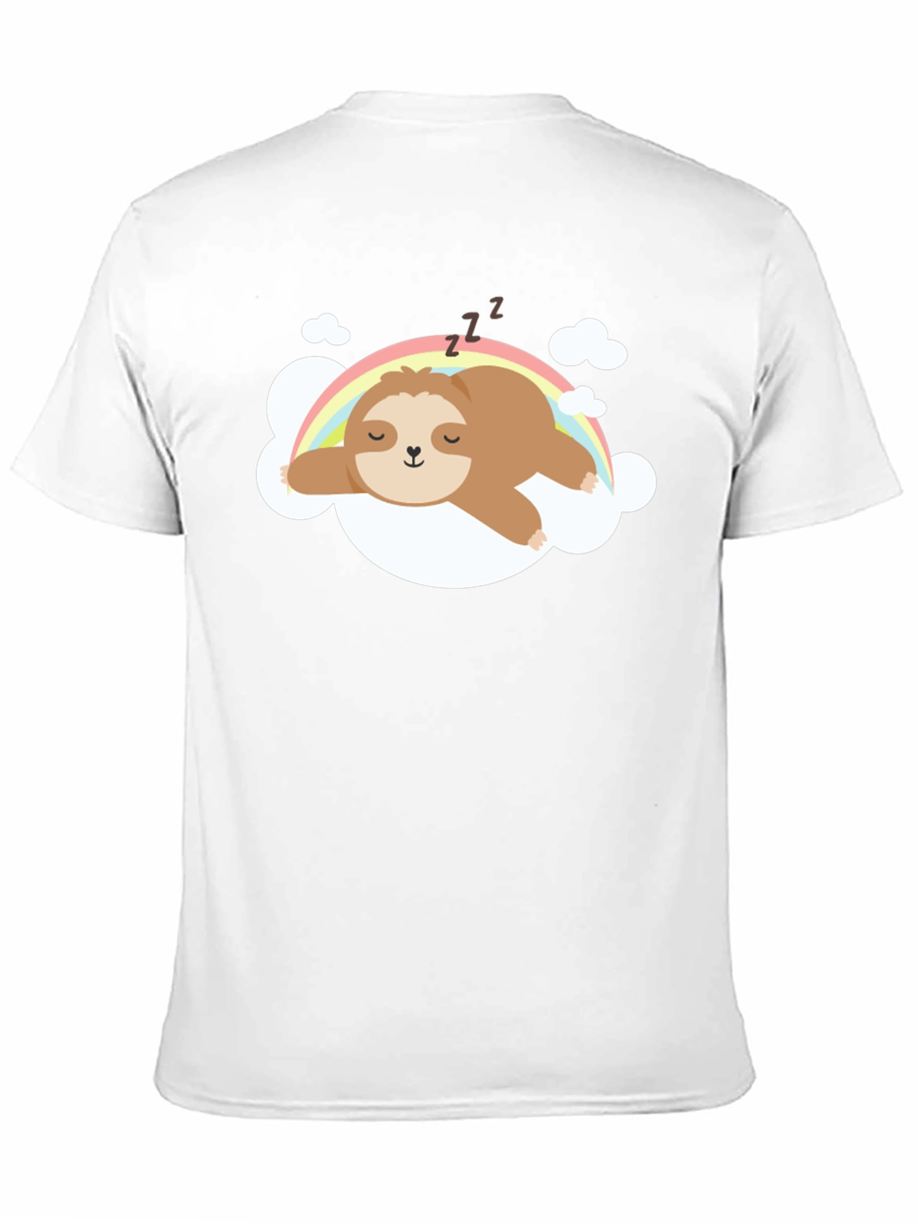 Cute Sloth Rainbow Cloud T-Shirt