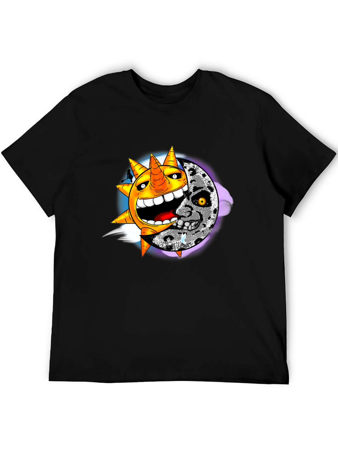 Sun & Moon Graphic Black T-Shirt