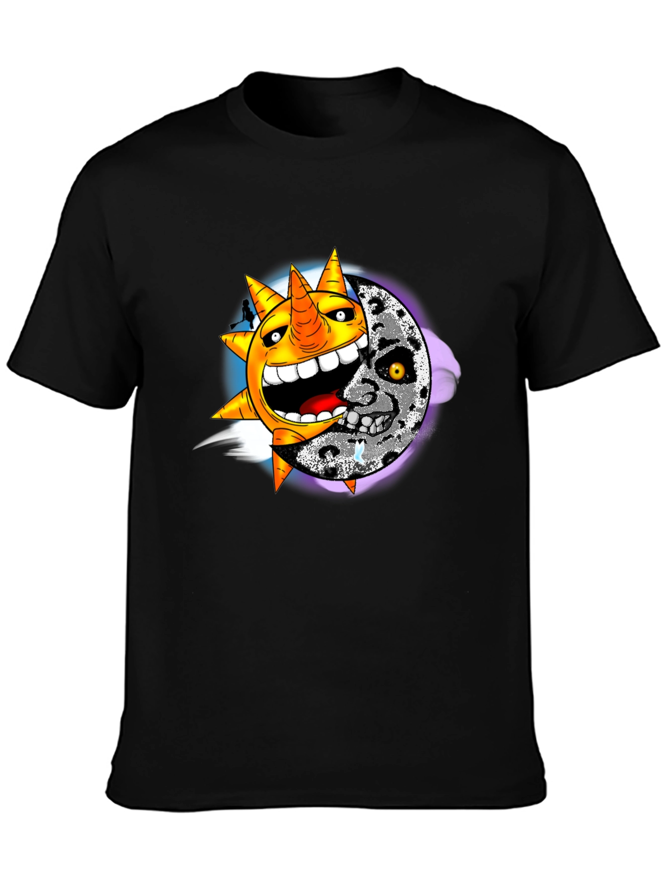 Sun & Moon Graphic Black T-Shirt