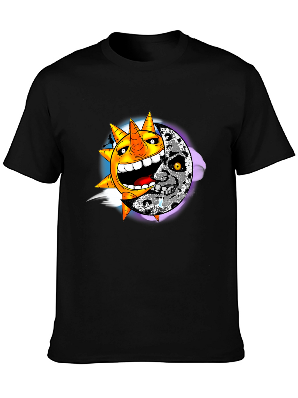 Sun & Moon Graphic Black T-Shirt