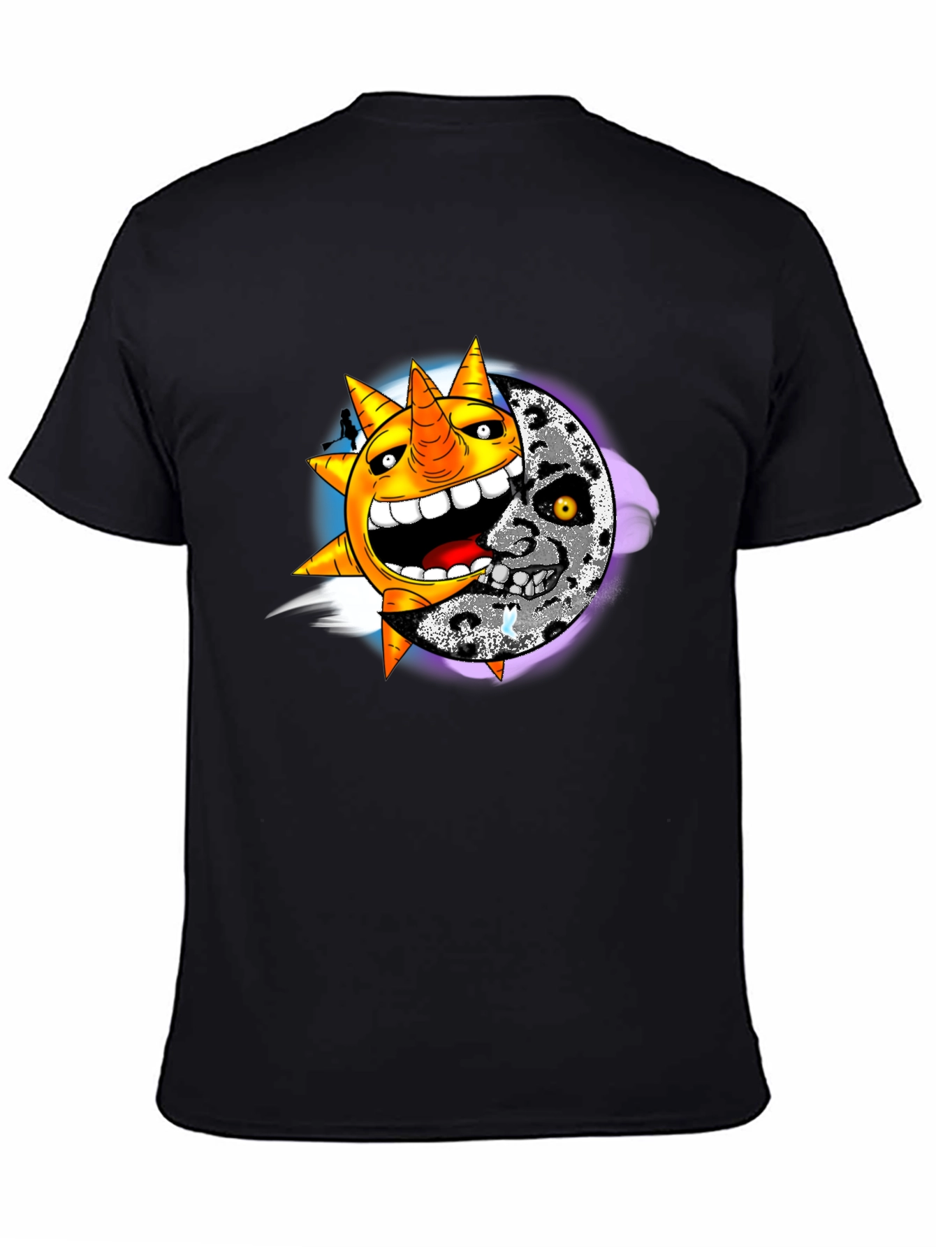 Sun & Moon Graphic Black T-Shirt