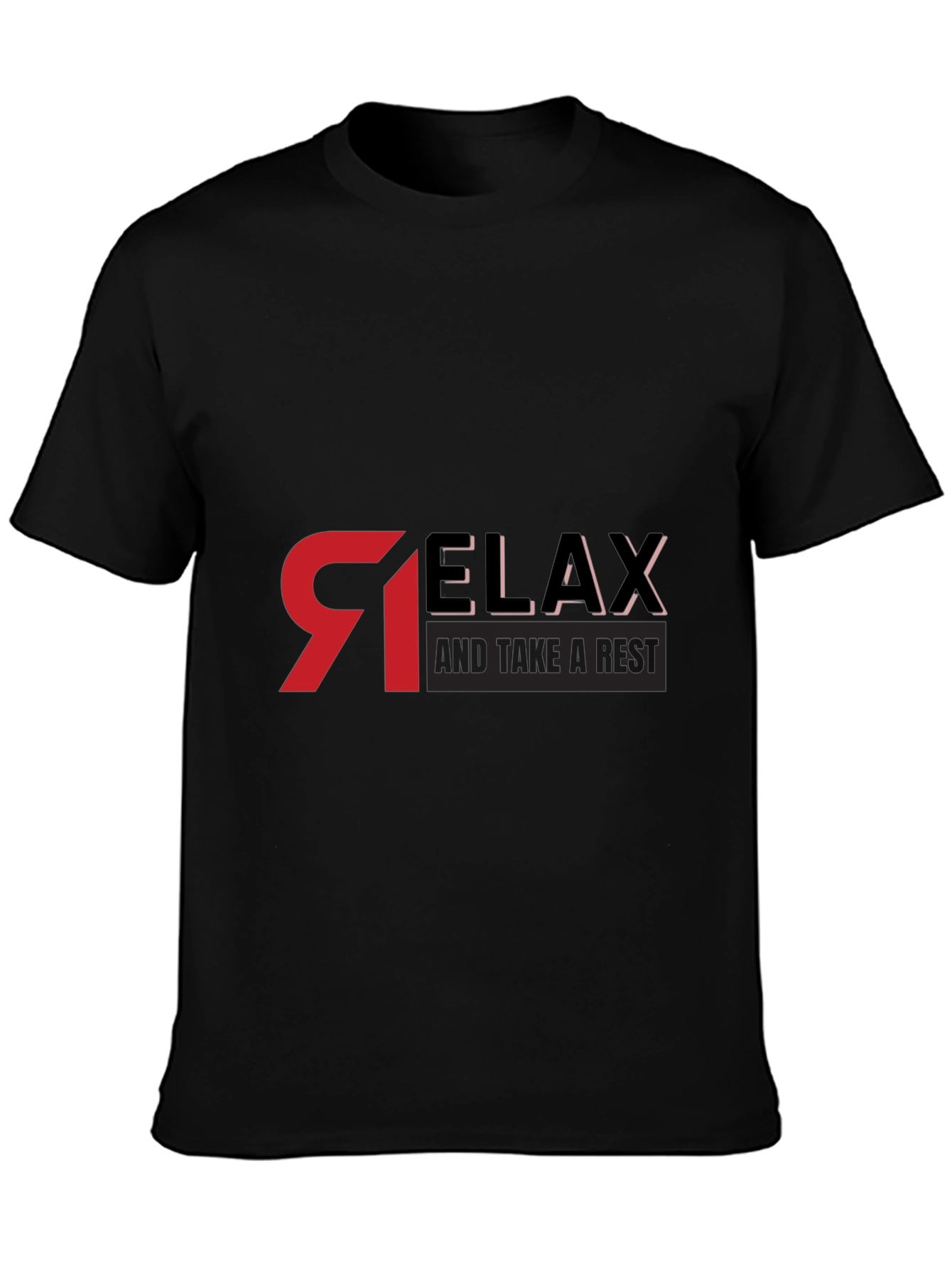 Relax Graphic Black T-Shirt - Casual Comfort