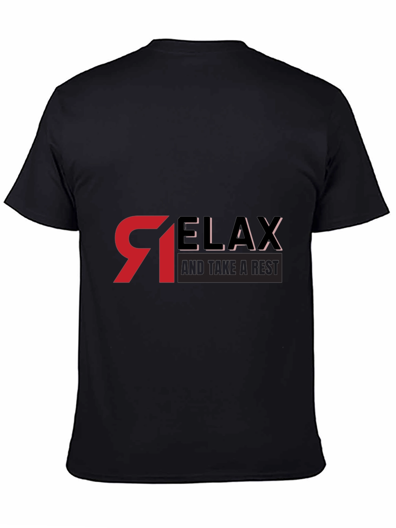 Relax Graphic Black T-Shirt - Casual Comfort
