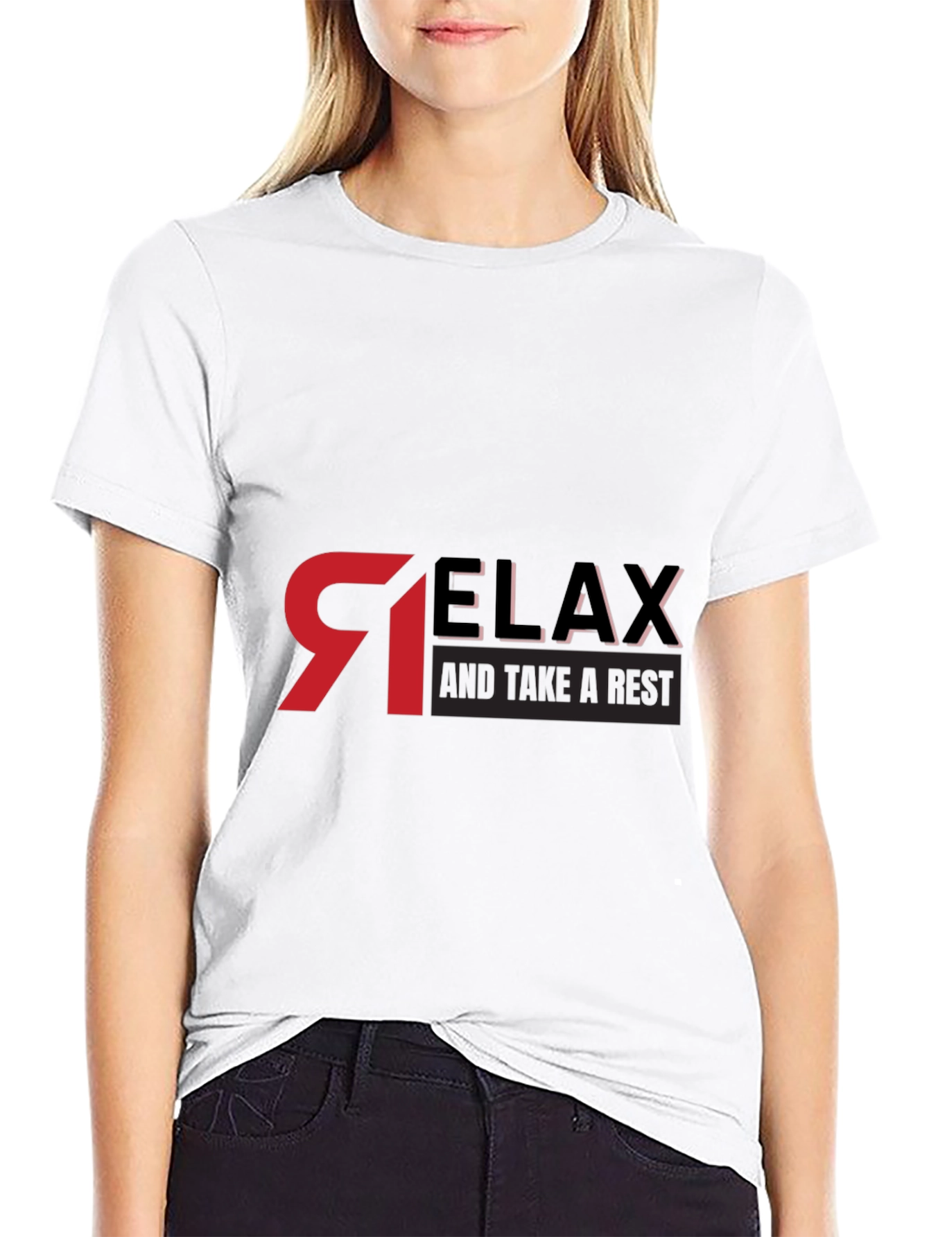 Relax Graphic Black T-Shirt - Casual Comfort