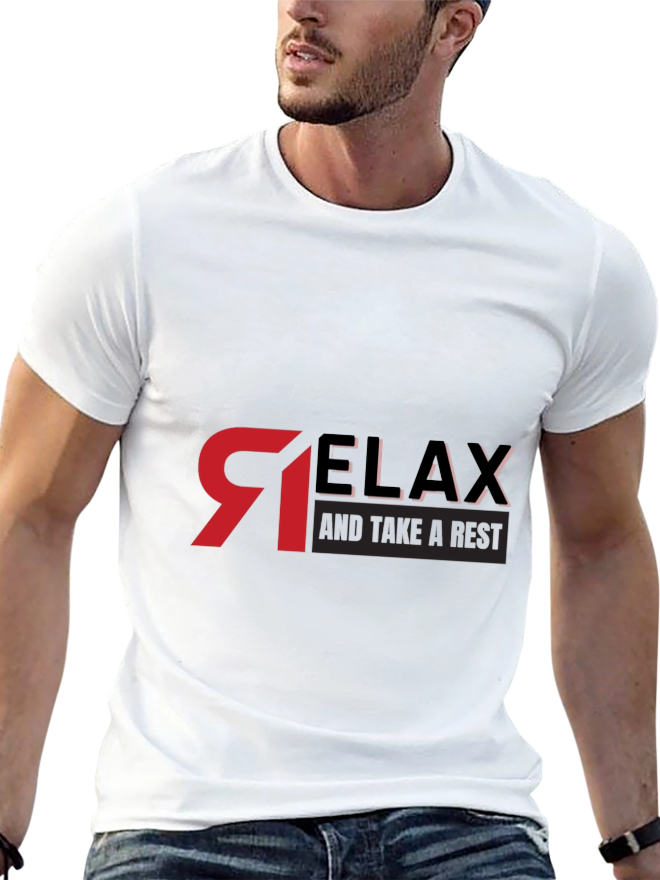Relax Graphic Black T-Shirt - Casual Comfort