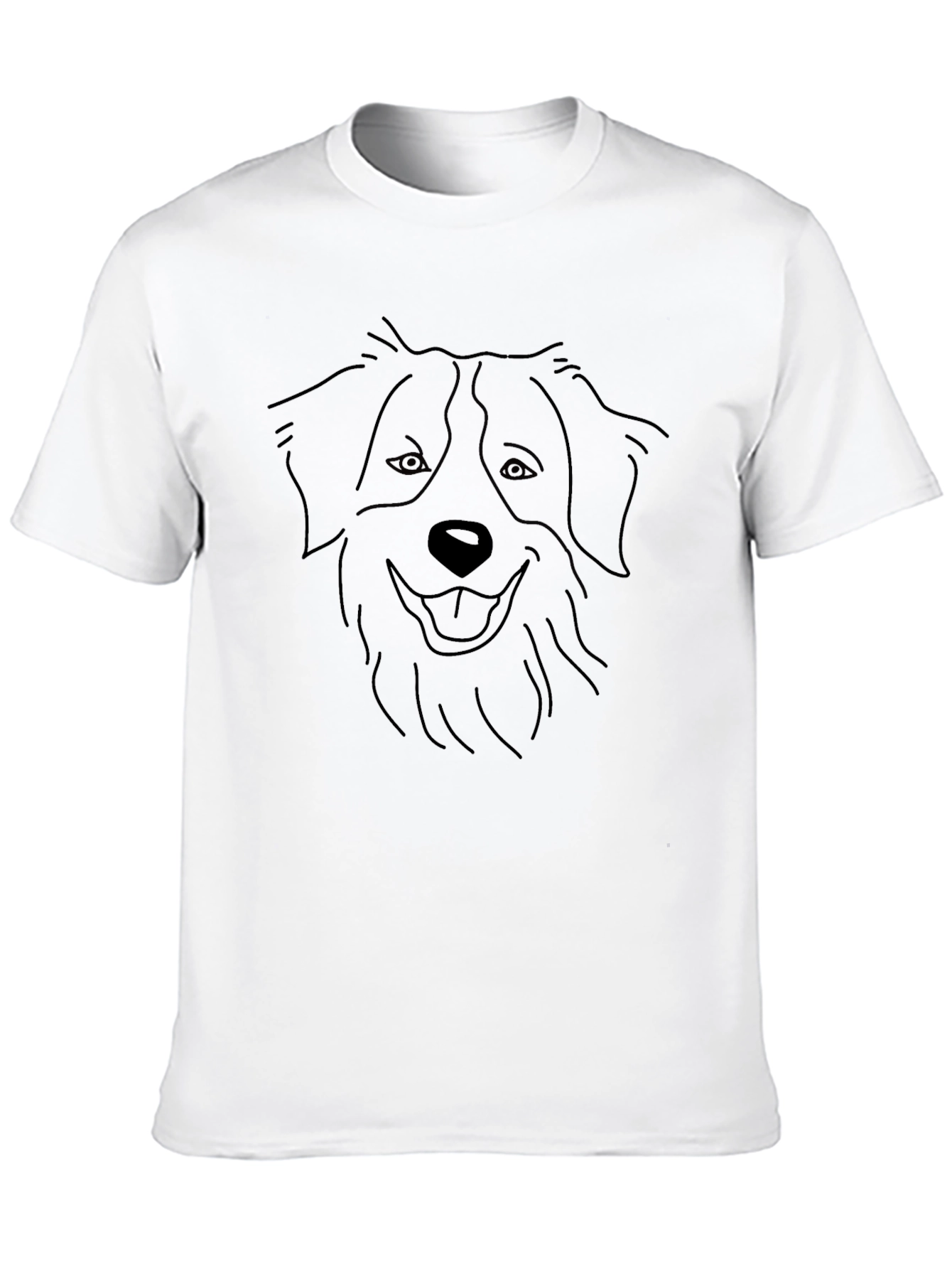 Dog Outline Graphic Tee - Black Unisex T-Shirt