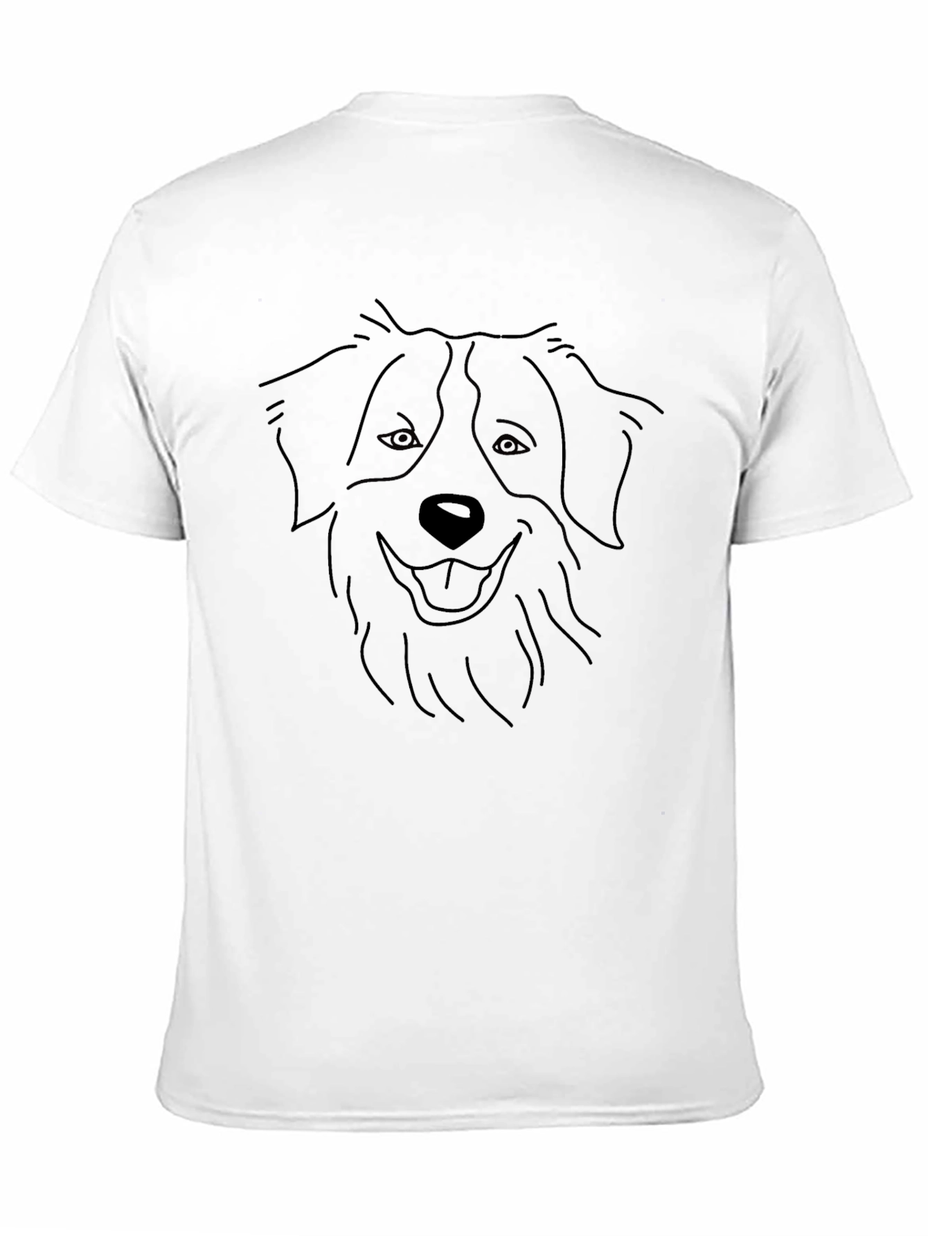 Dog Outline Graphic Tee - Black Unisex T-Shirt