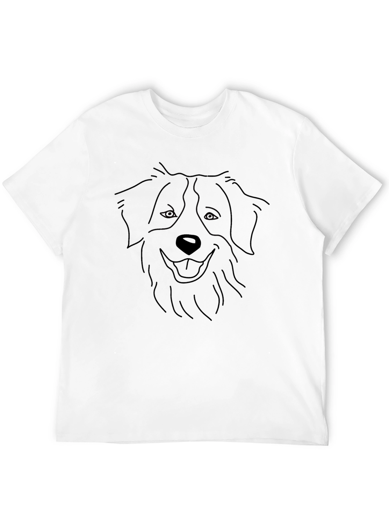 Dog Outline Graphic Tee - Black Unisex T-Shirt