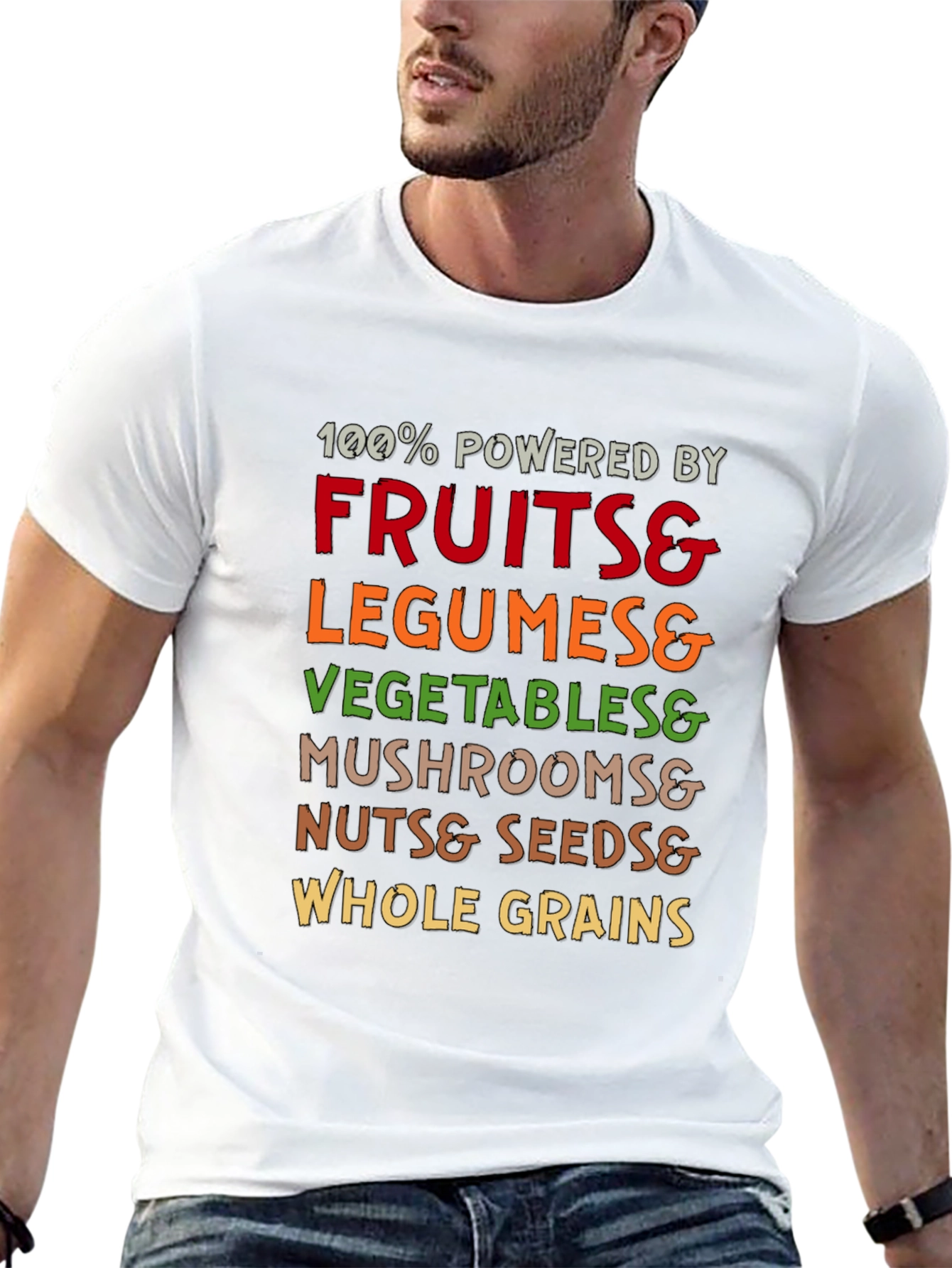 Vegan Powered T-Shirt - Fruits Veggies Legumes and More!