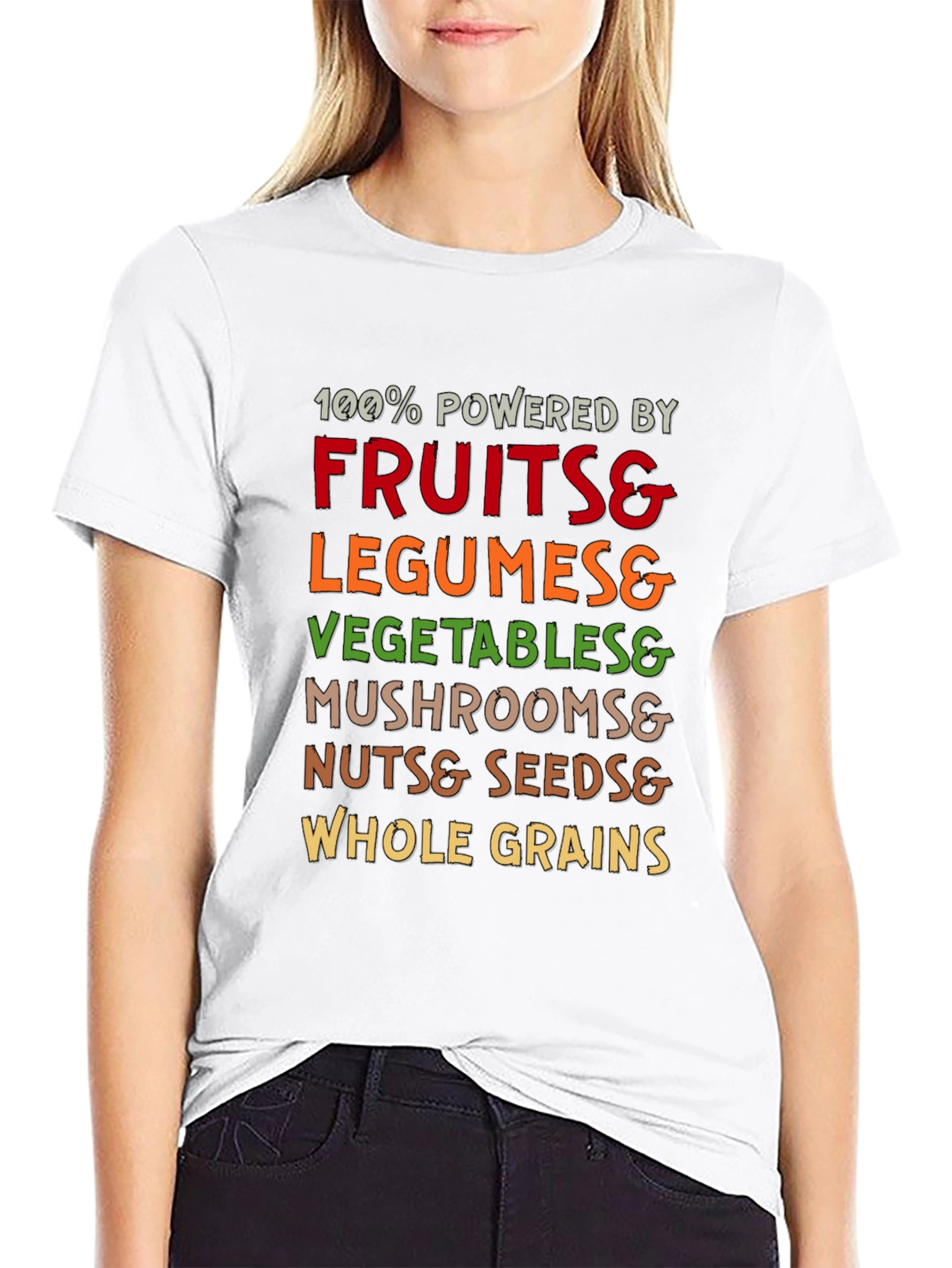 Vegan Powered T-Shirt - Fruits Veggies Legumes and More!