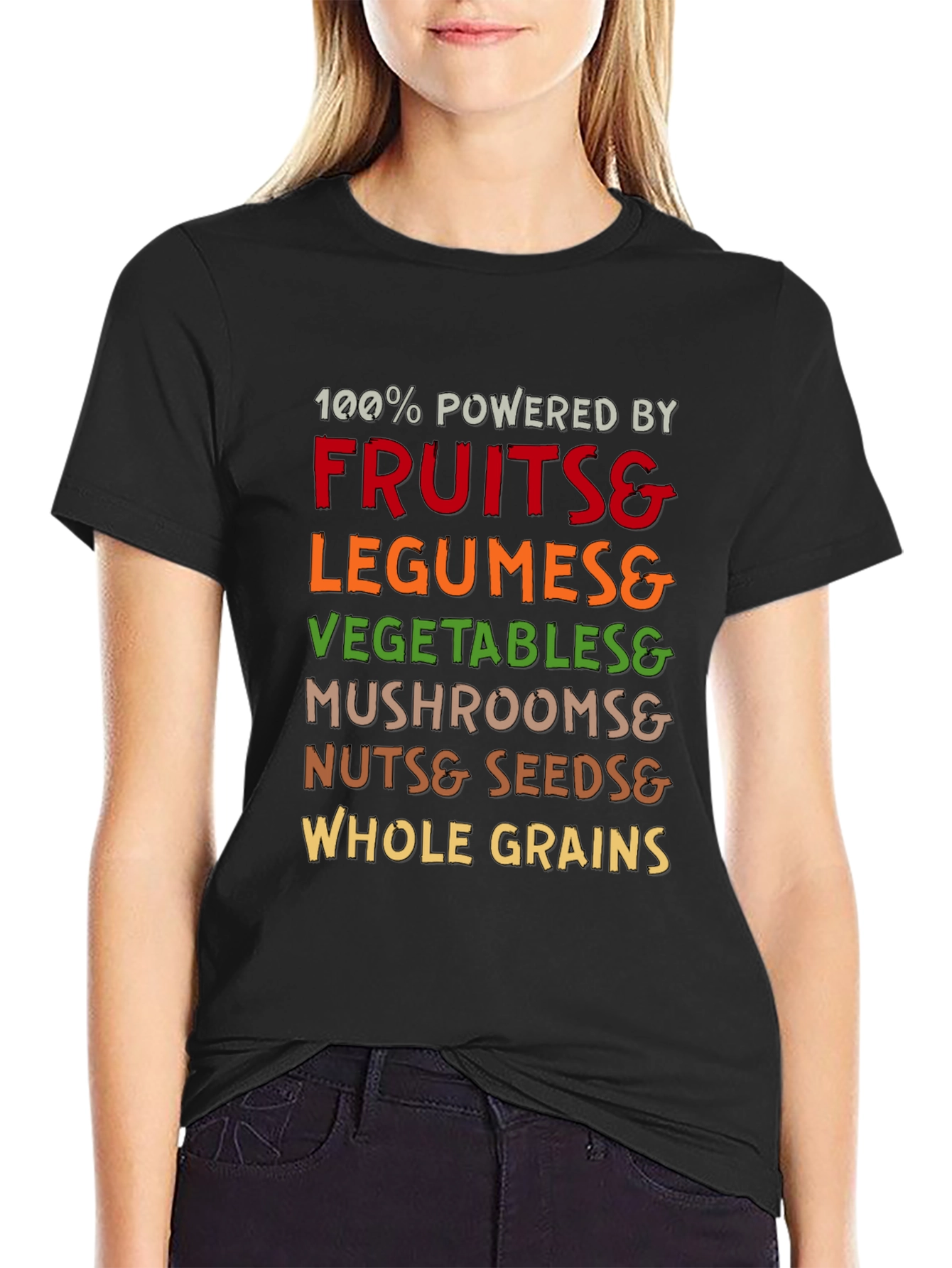 Vegan Powered T-Shirt - Fruits Veggies Legumes and More!