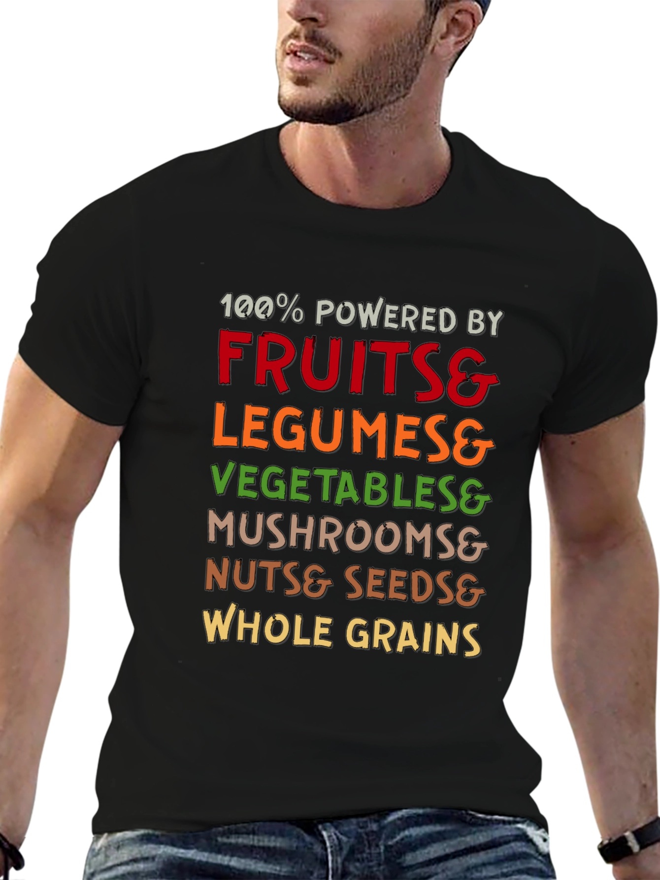 Vegan Powered T-Shirt - Fruits Veggies Legumes and More!