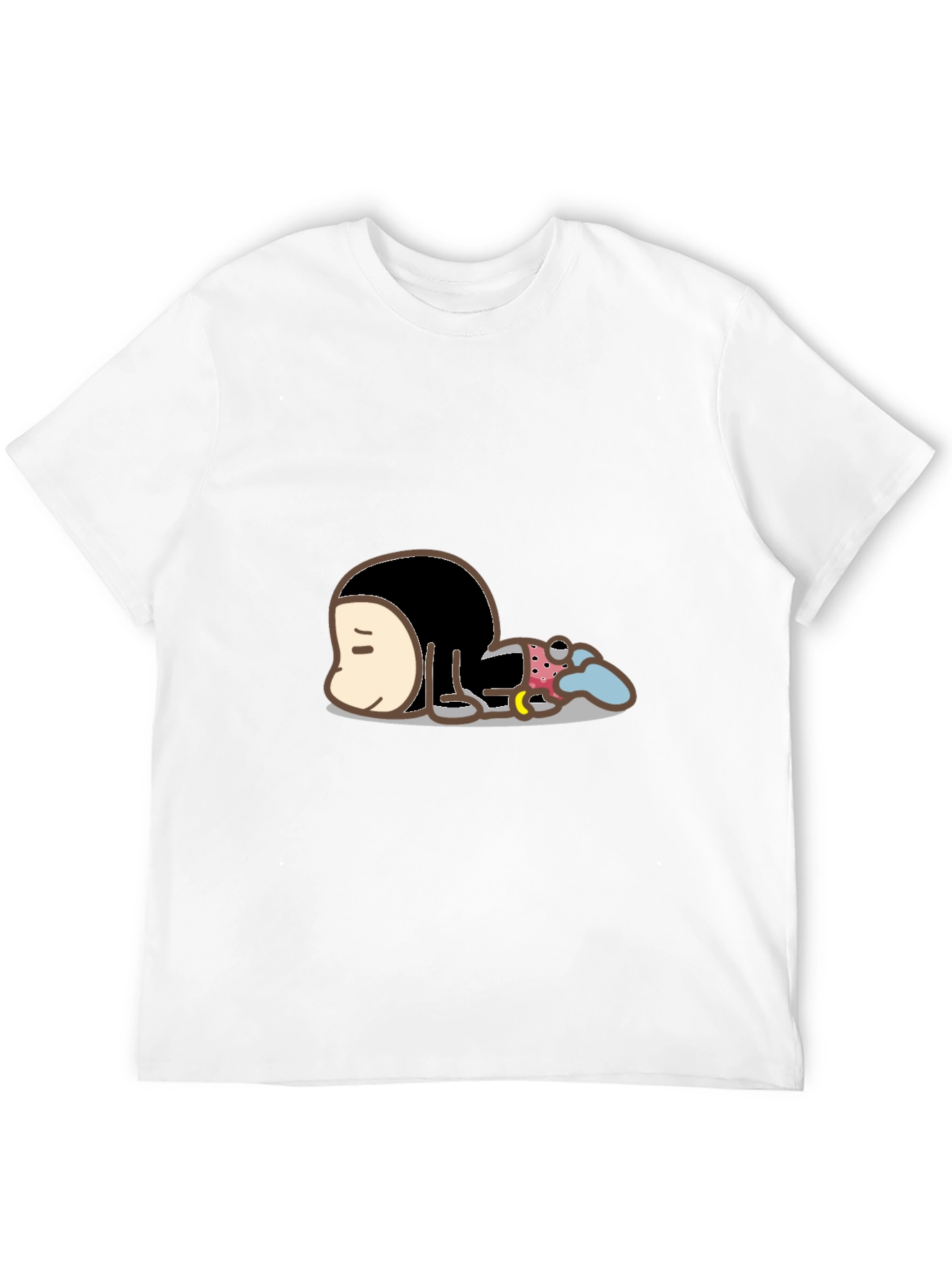 Cartoon Character Graphic Print Black T-Shirt