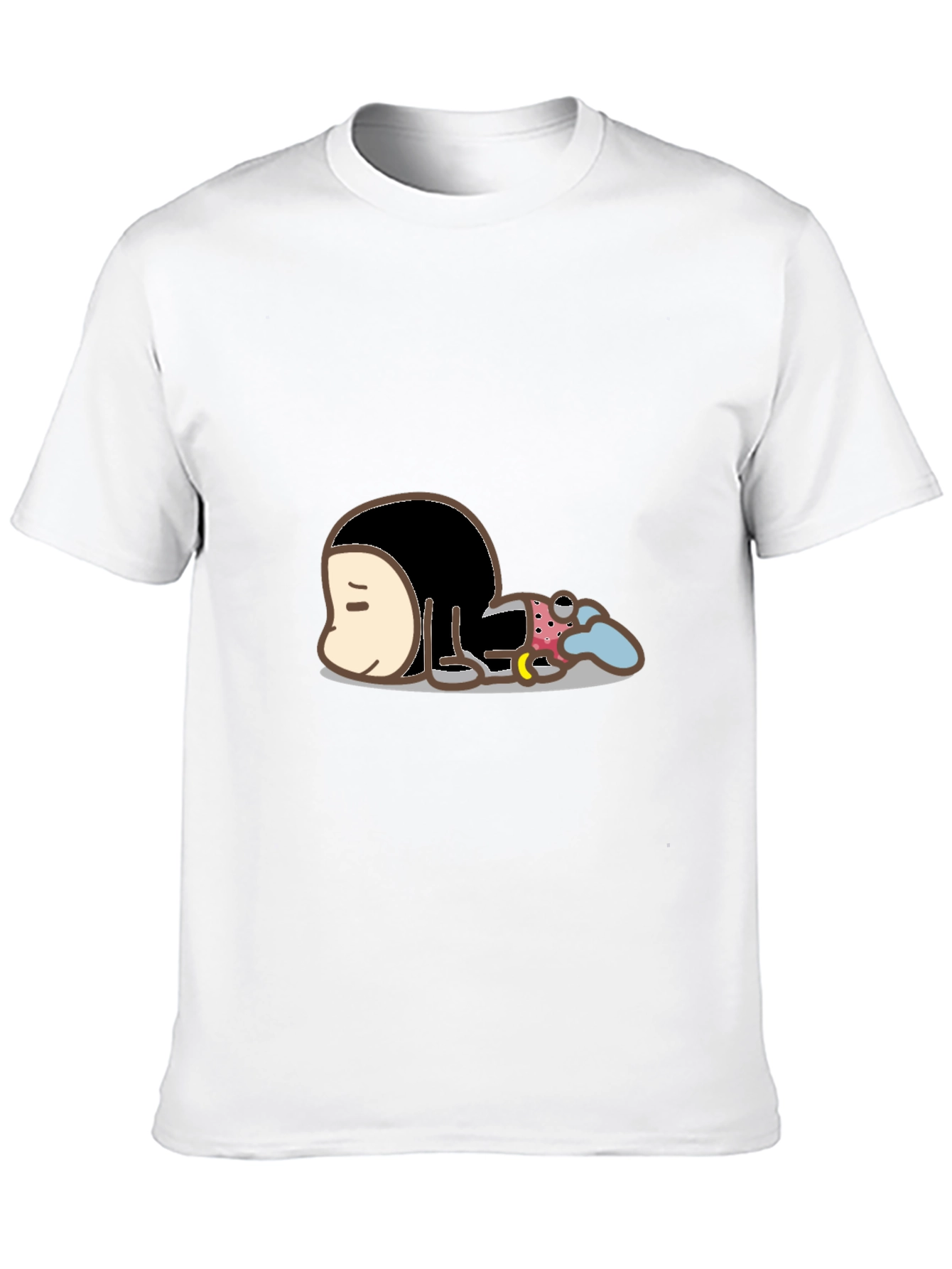 Cartoon Character Graphic Print Black T-Shirt