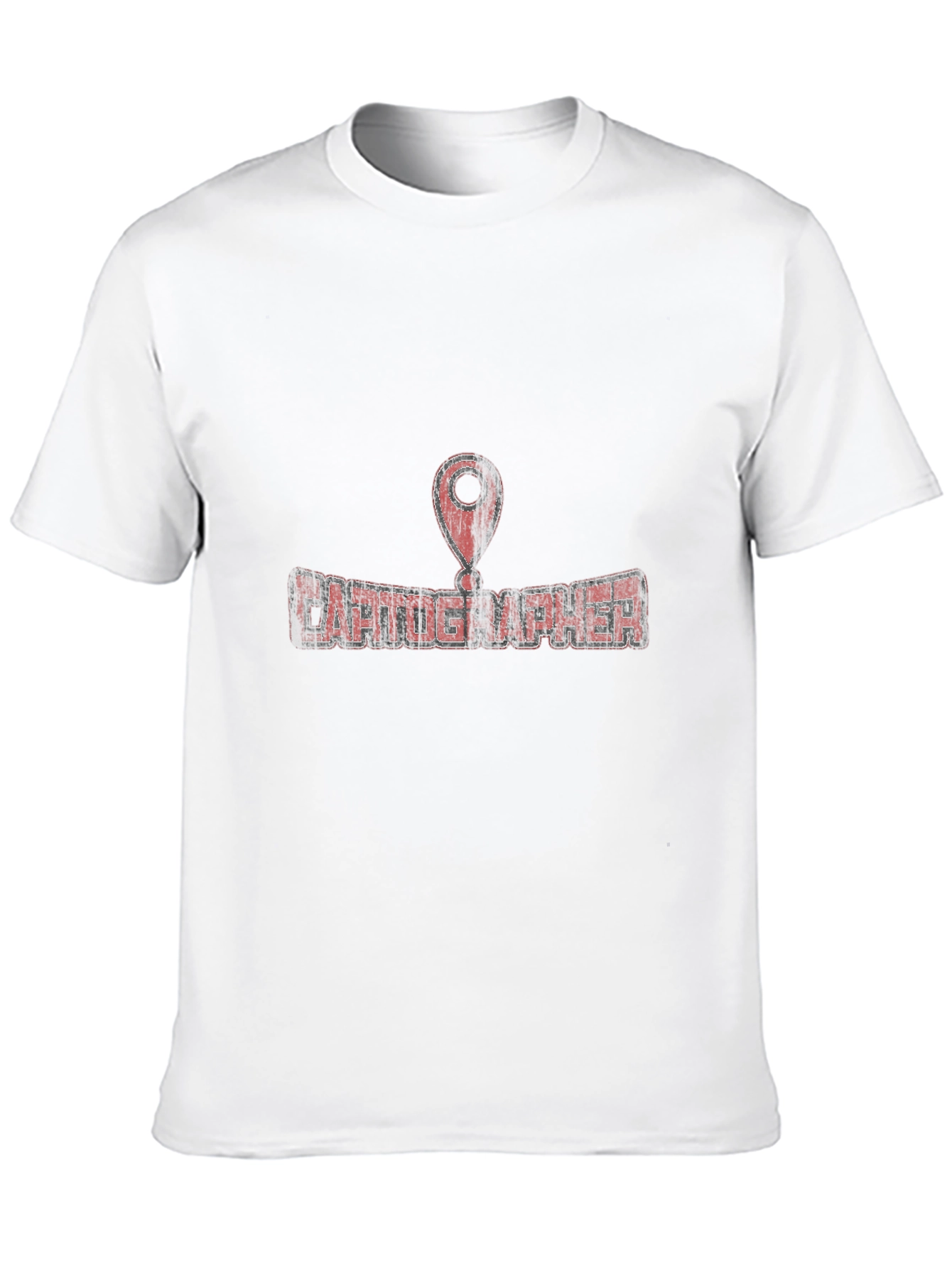 Cartographer Graphic Tee - Black Cotton Map Lover T-Shirt