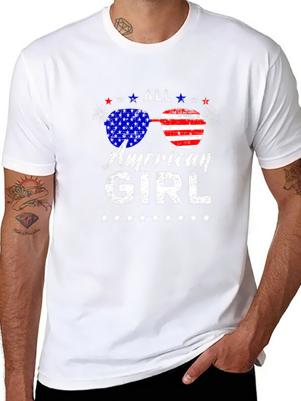 All American Girl Patriotic Graphic Tee