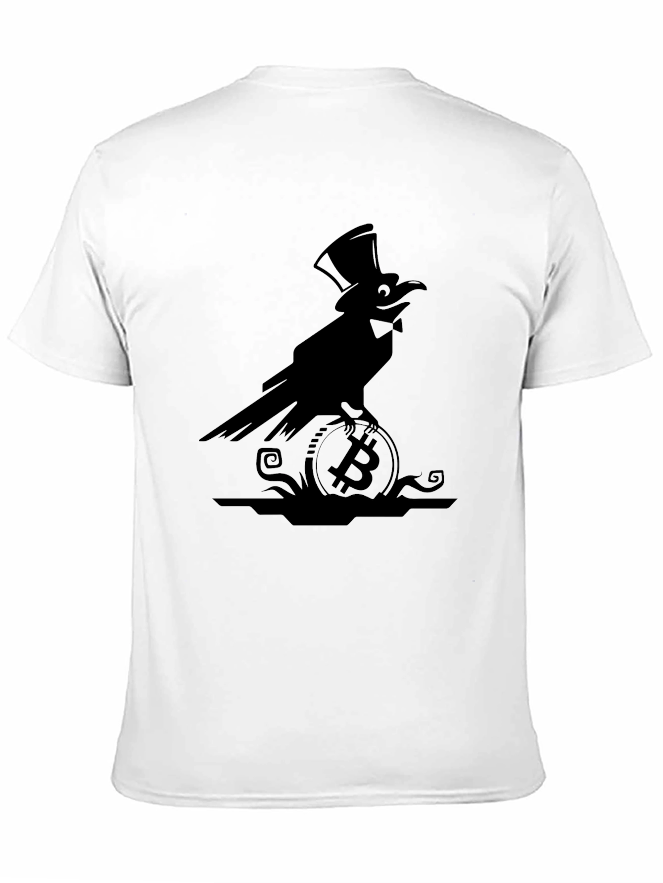 Bitcoin Raven Top Hat T-Shirt