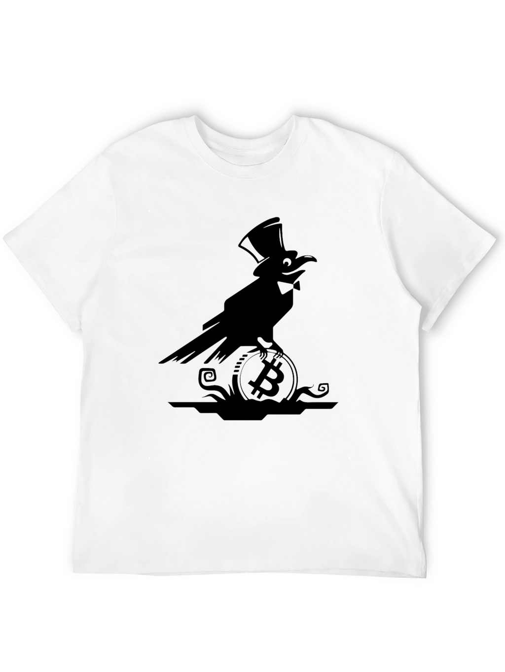 Bitcoin Raven Top Hat T-Shirt