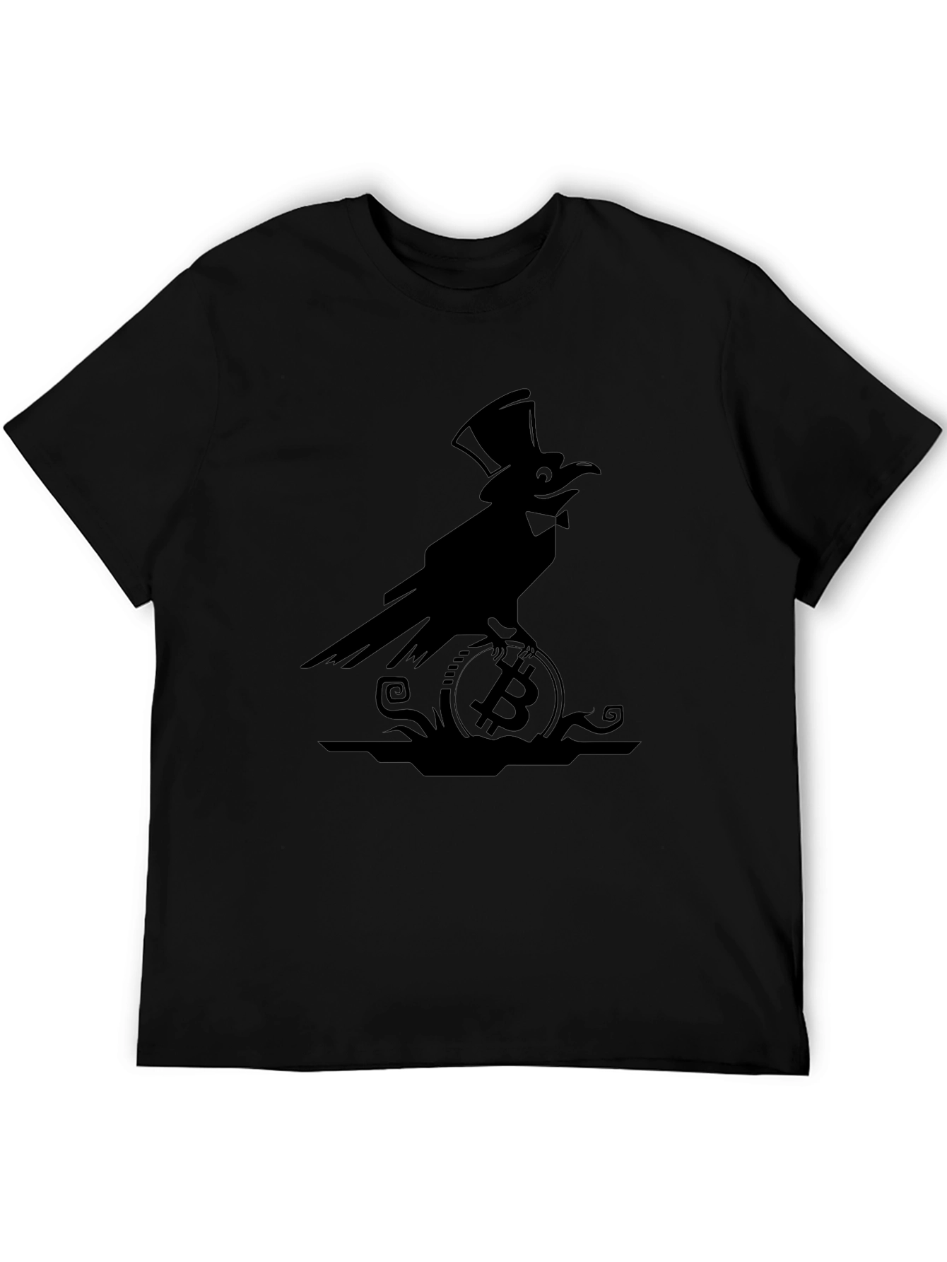 Bitcoin Raven Top Hat T-Shirt