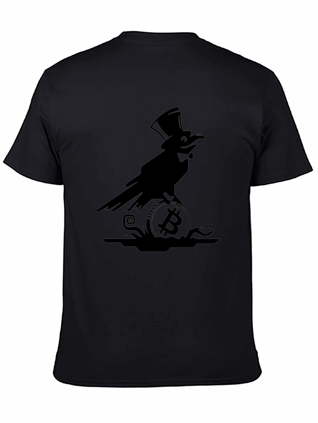 Bitcoin Raven Top Hat T-Shirt