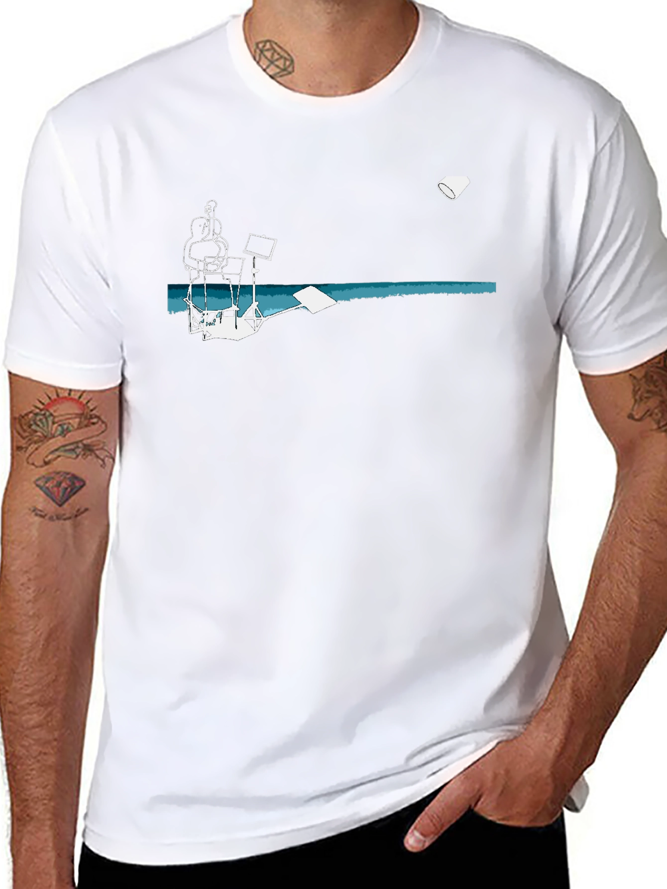 Music Scene Graphic Tee - Black