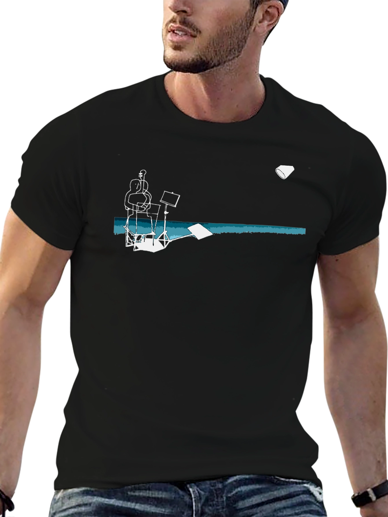 Music Scene Graphic Tee - Black