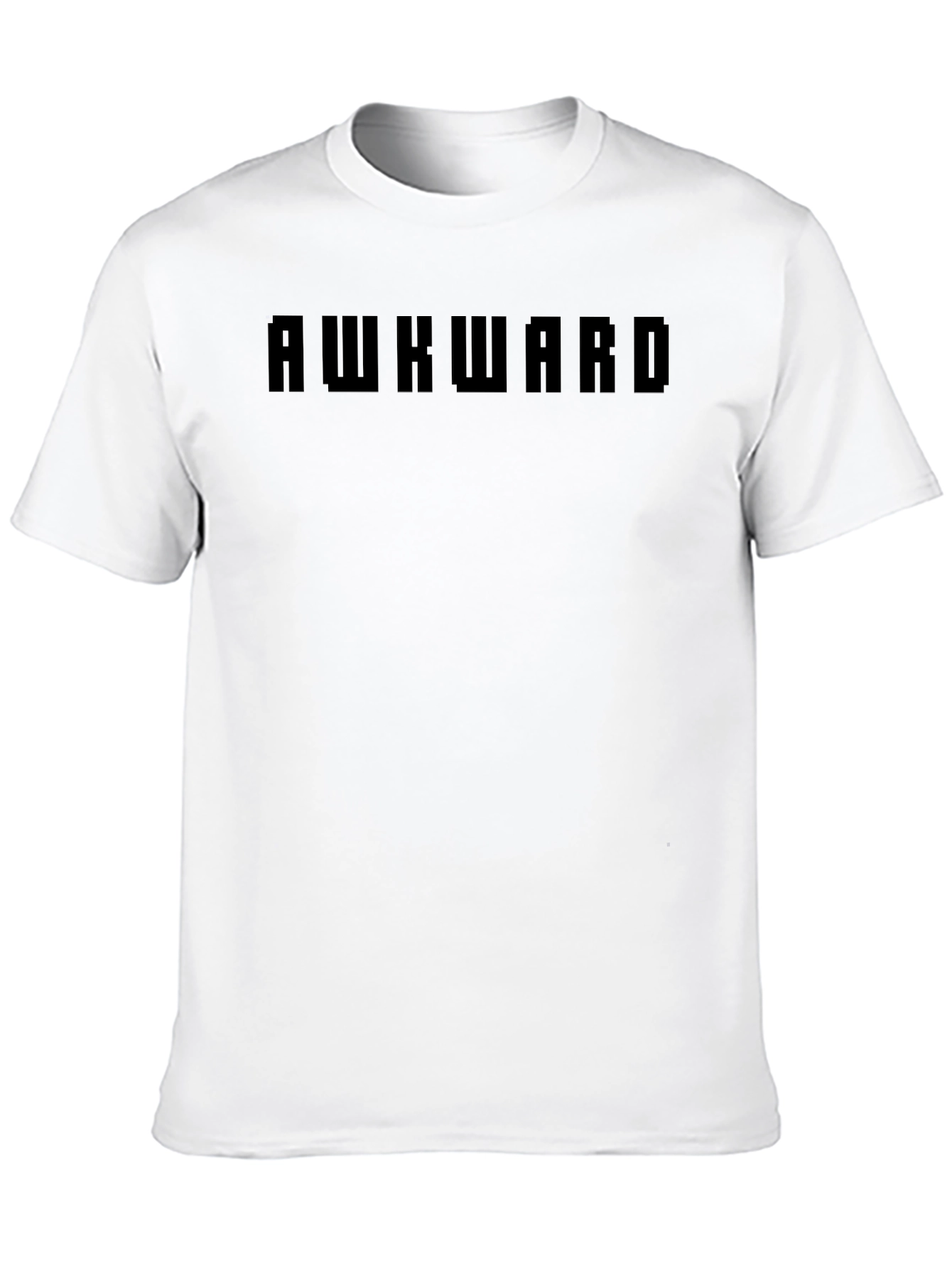 Awkward Graphic Tee - Black Crew Neck T-Shirt