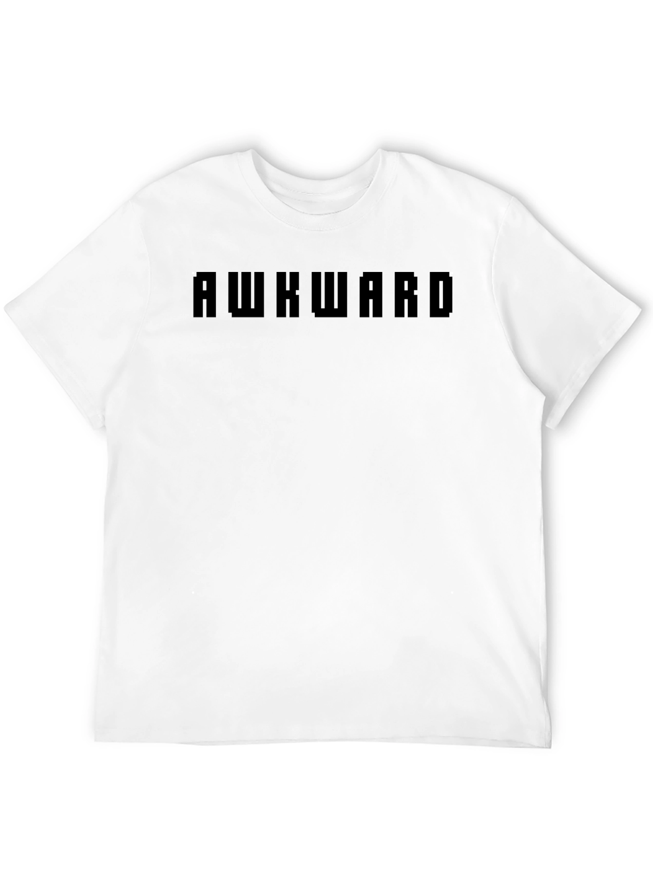 Awkward Graphic Tee - Black Crew Neck T-Shirt