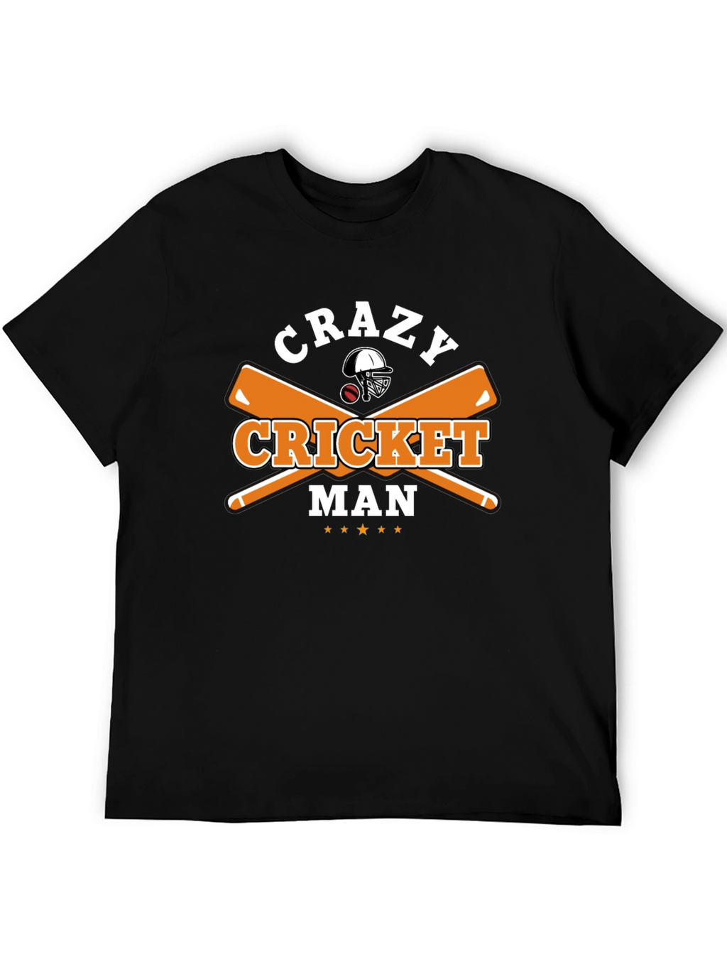 Crazy Cricket Man Graphic T-Shirt