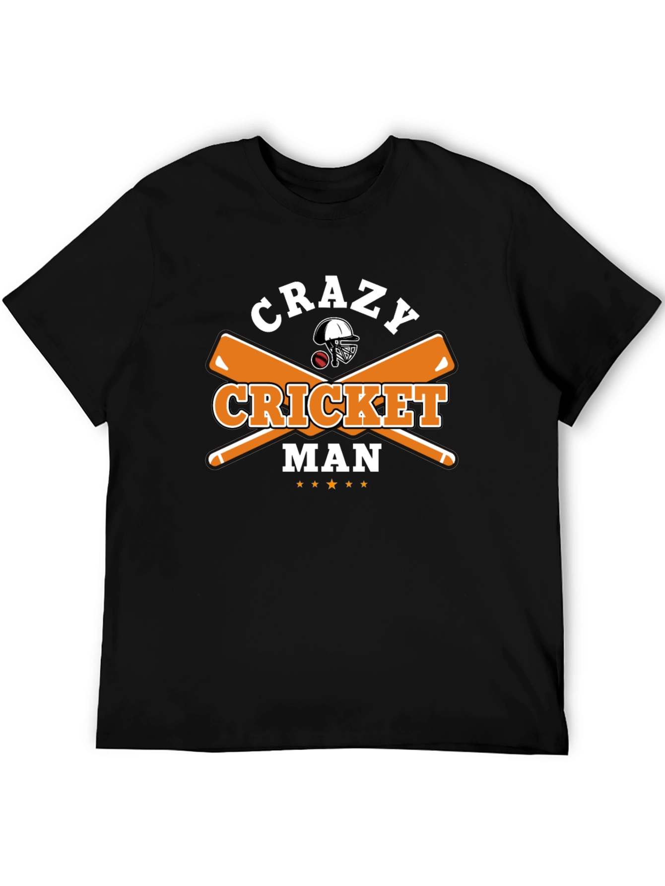 Crazy Cricket Man Graphic T-Shirt