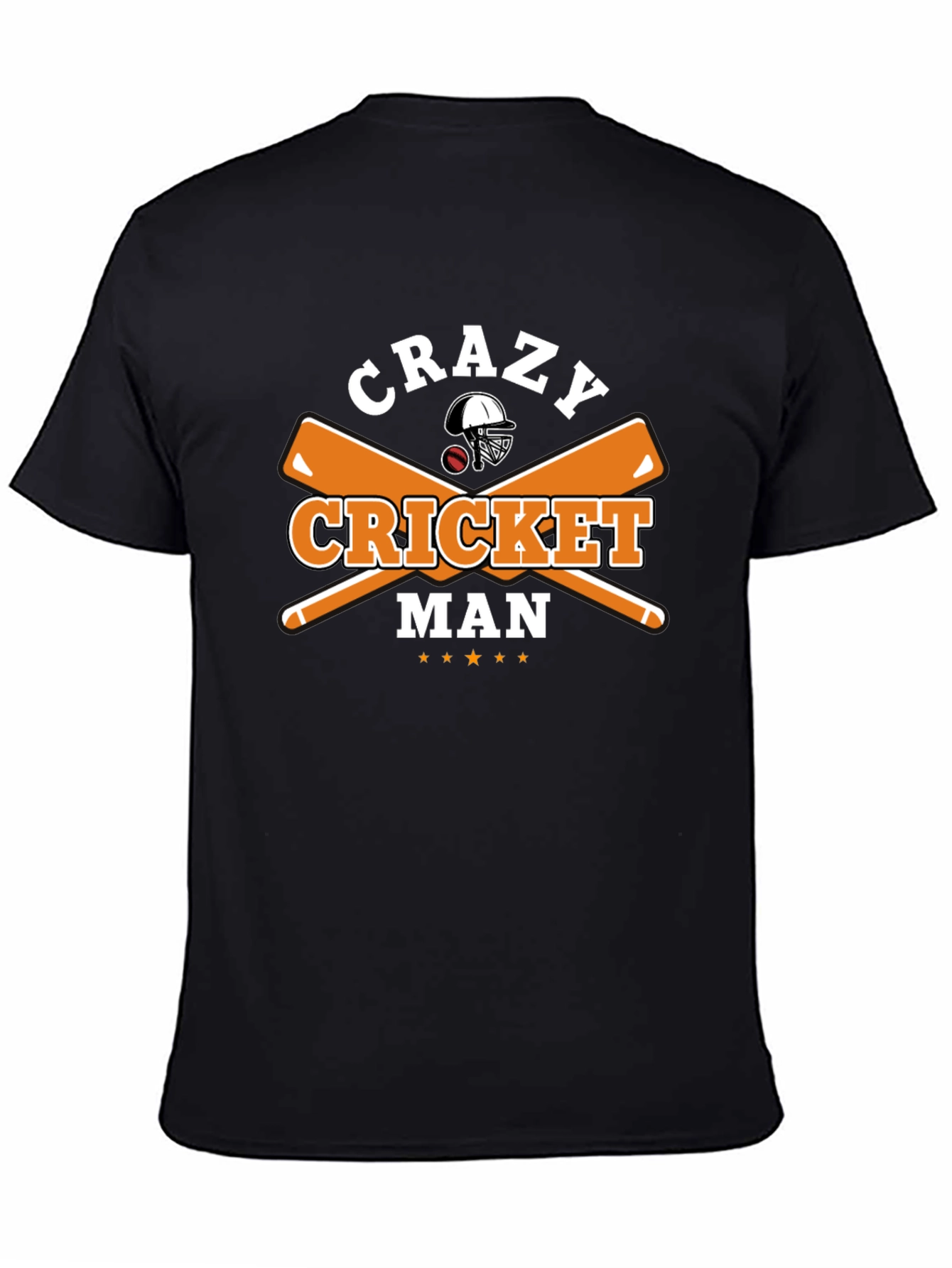 Crazy Cricket Man Graphic T-Shirt