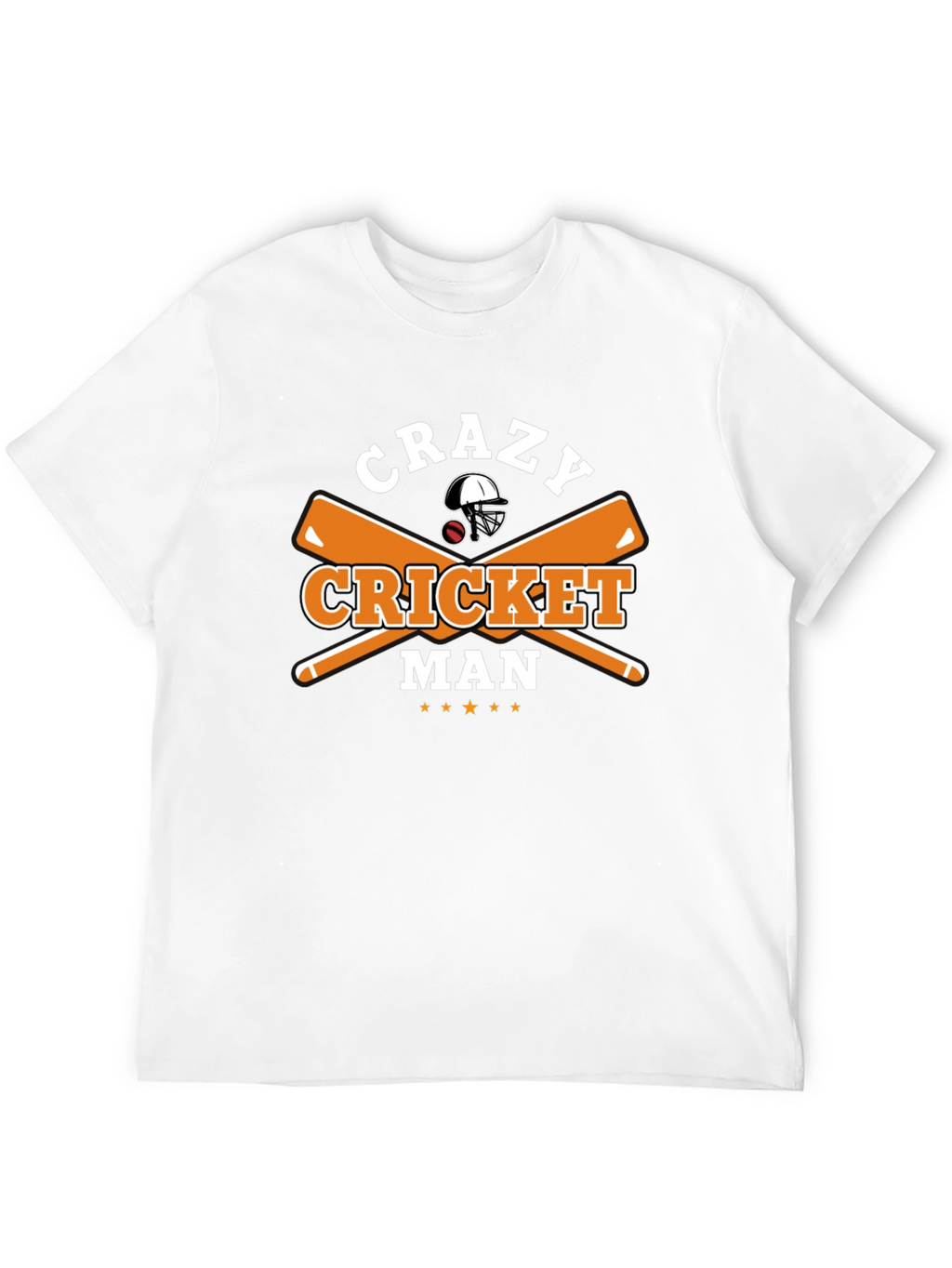 Crazy Cricket Man Graphic T-Shirt