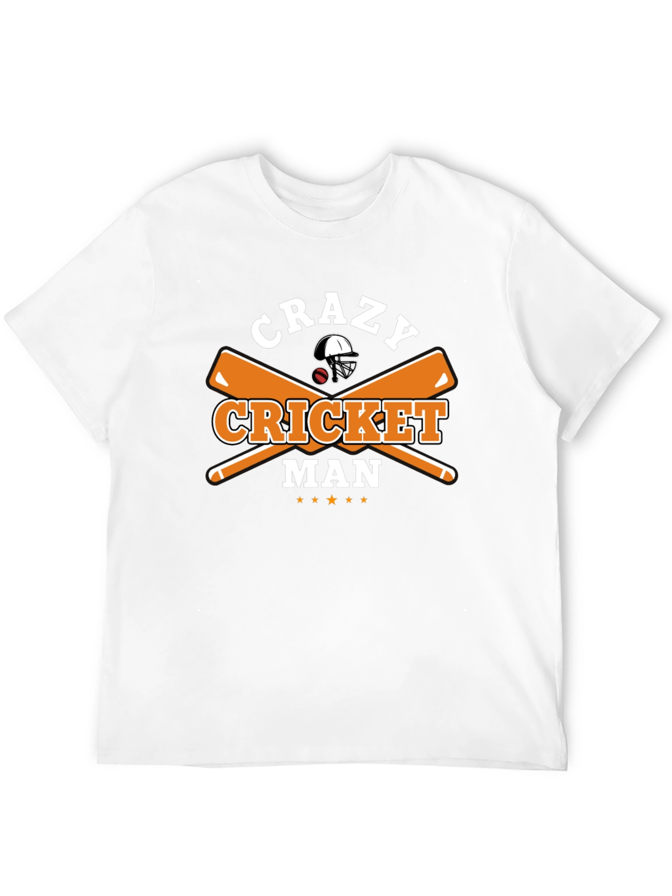 Crazy Cricket Man Graphic T-Shirt