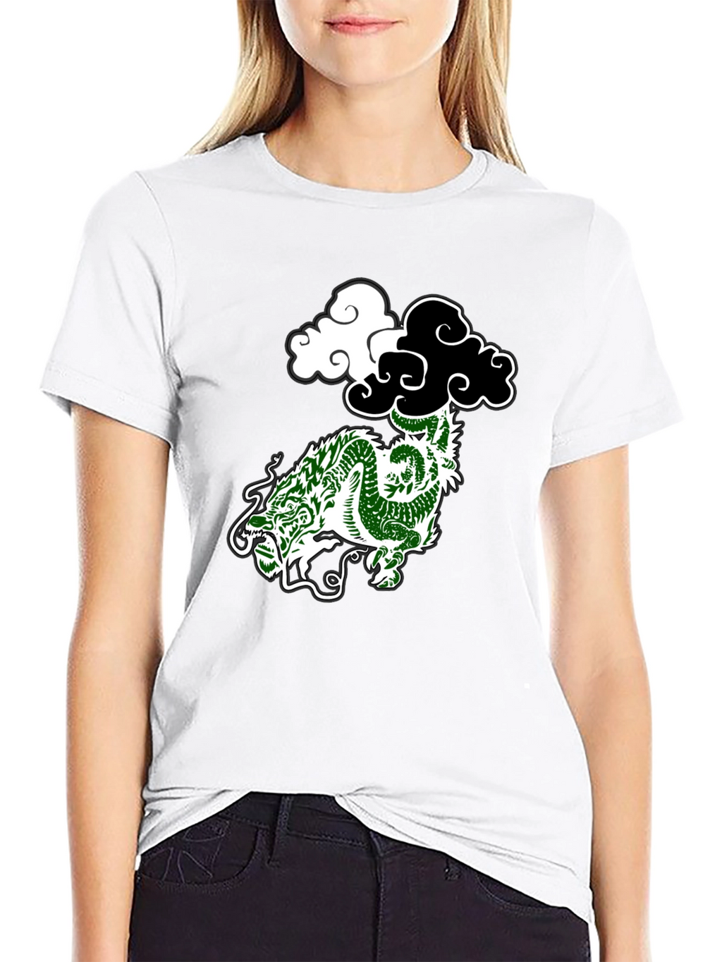 Dragon Cloud Graphic Tee - Black