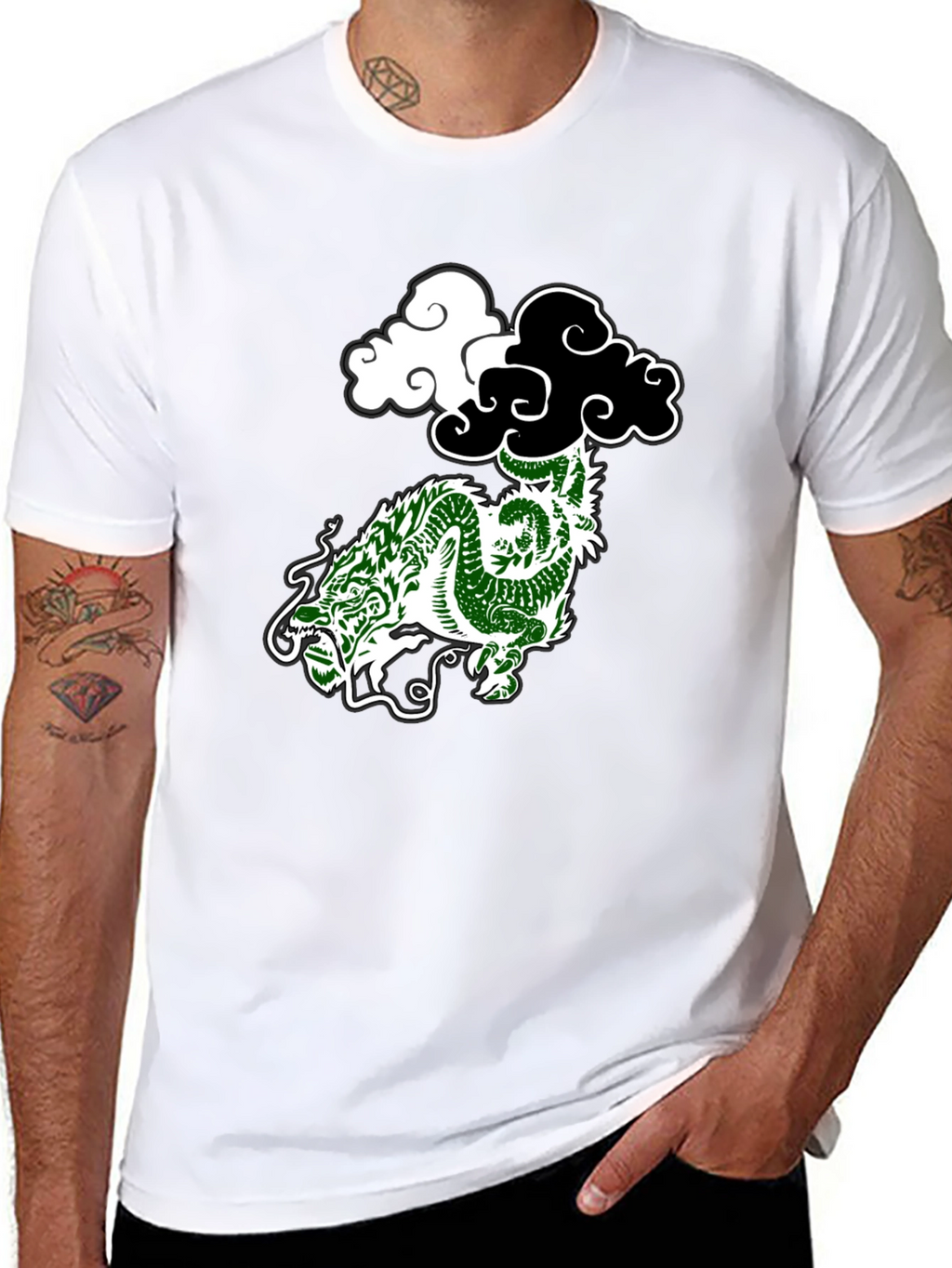 Dragon Cloud Graphic Tee - Black