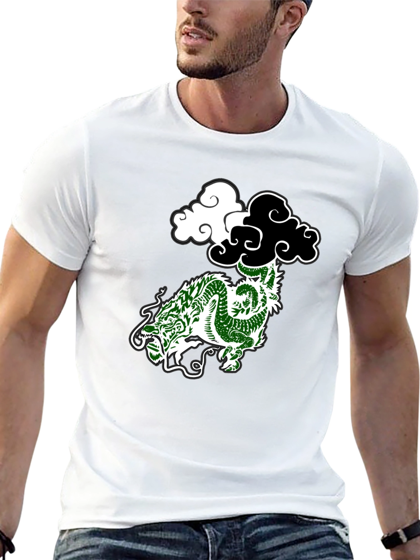 Dragon Cloud Graphic Tee - Black