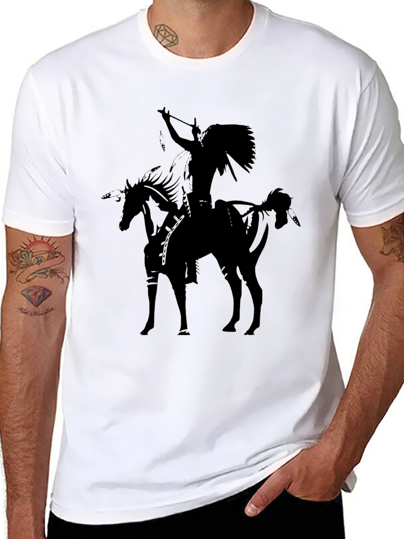Native American Warrior Graphic Tee
