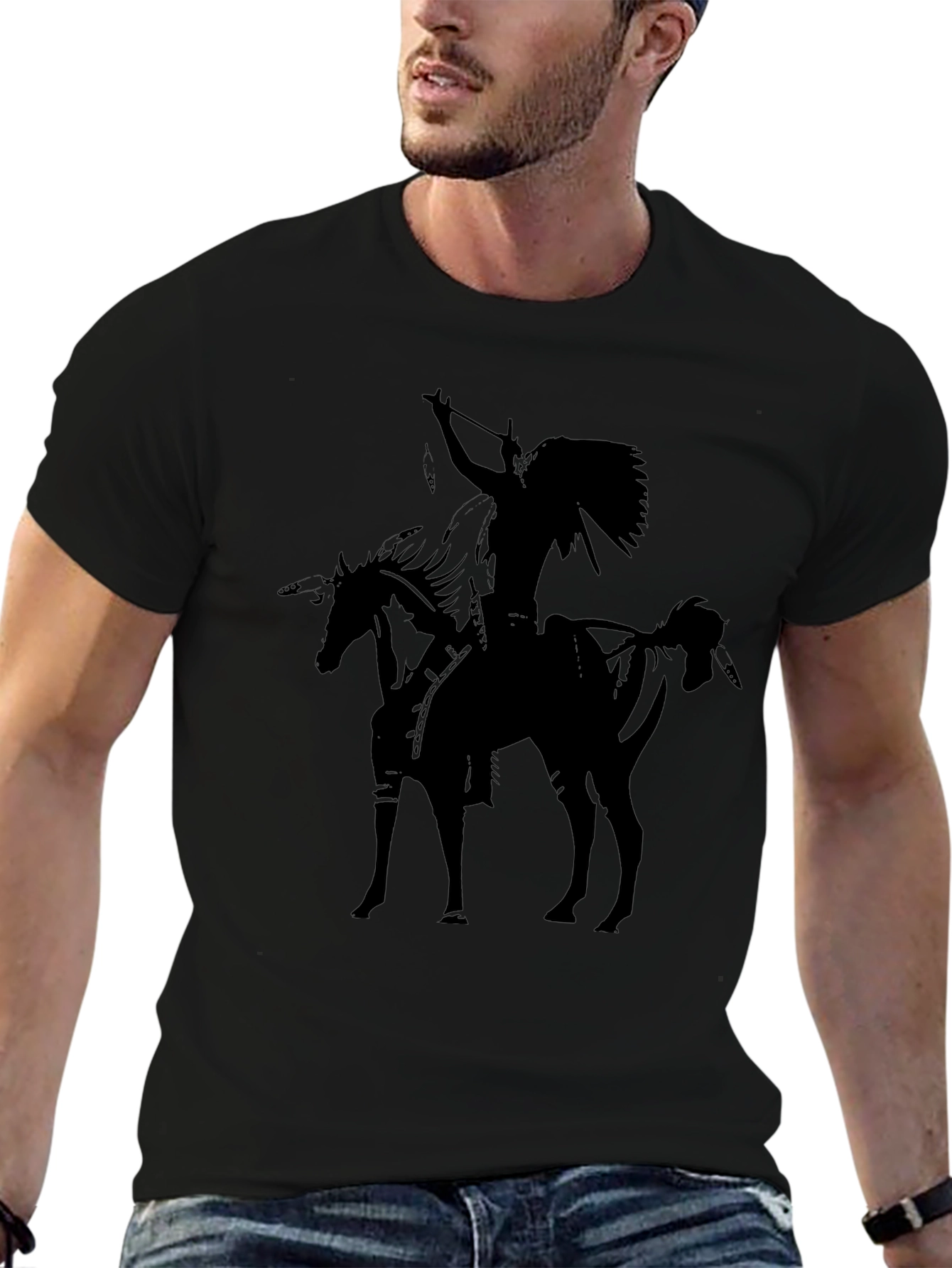 Native American Warrior Graphic Tee