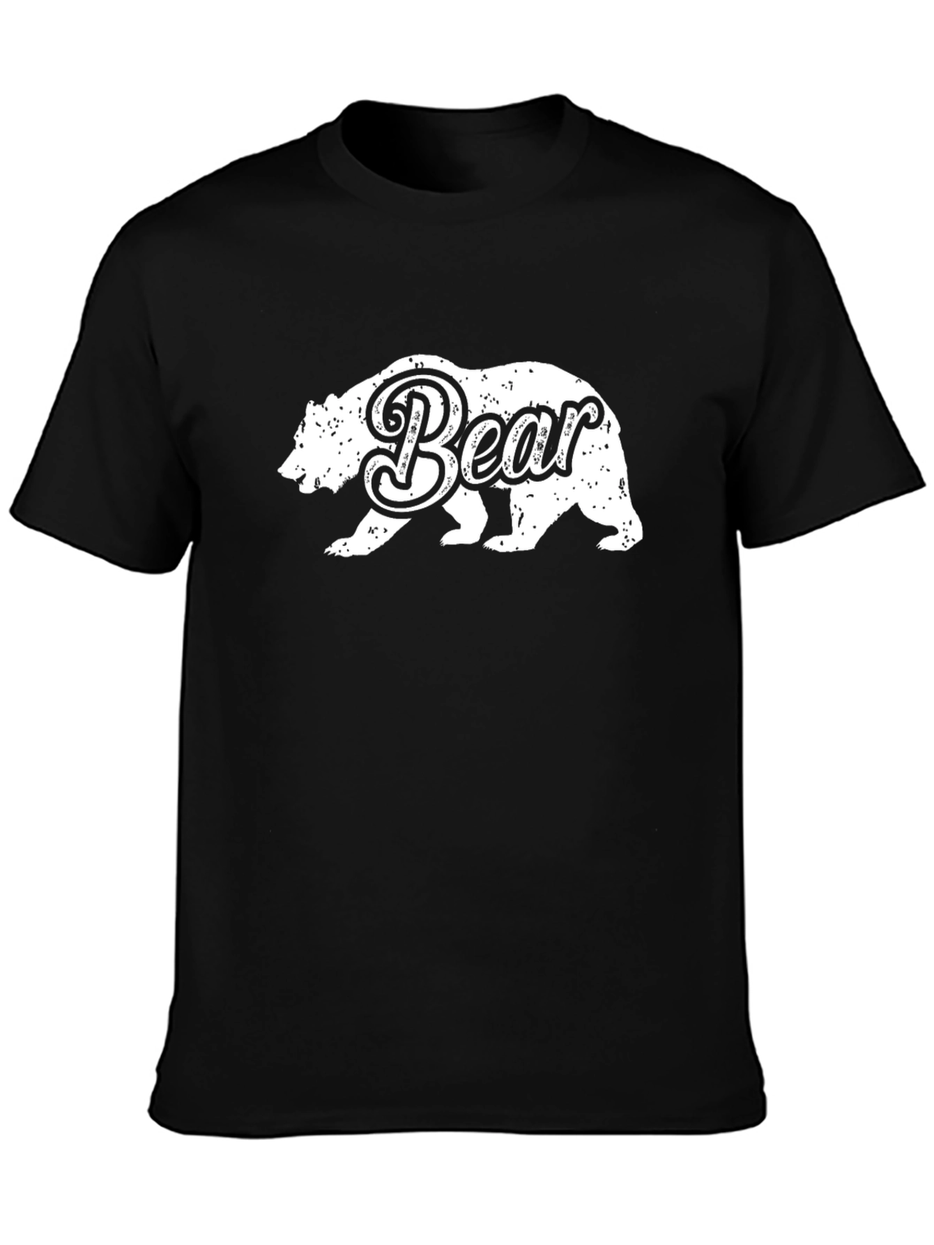 Bear Graphic T-Shirt - Distressed Design