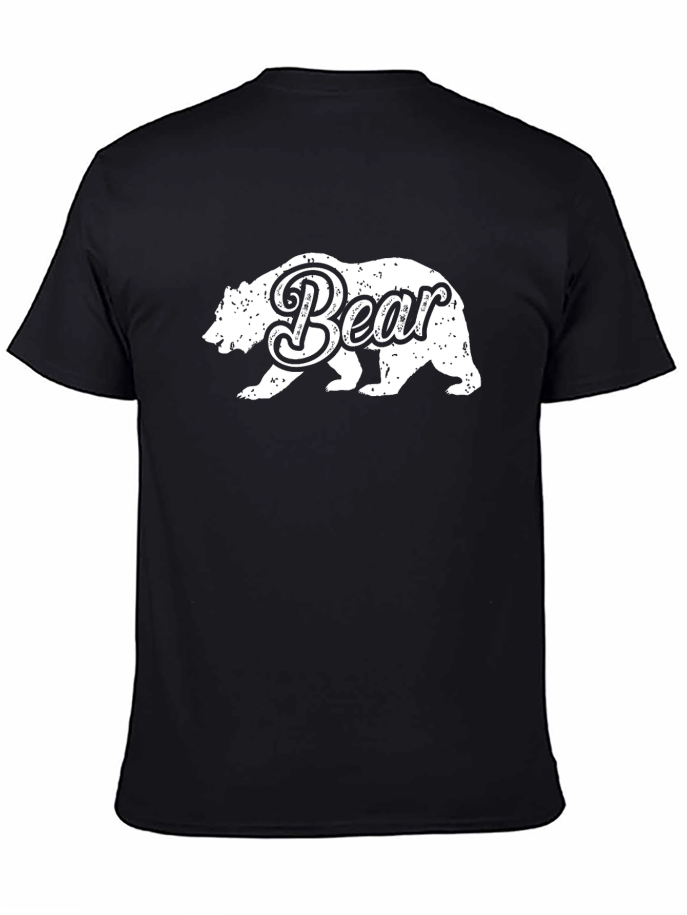 Bear Graphic T-Shirt - Distressed Design
