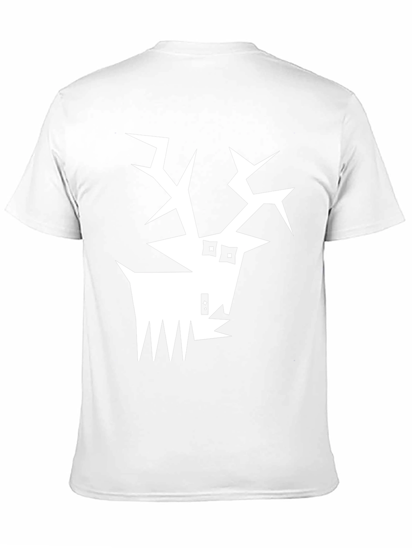 Abstract Reindeer Graphic Tee - Black