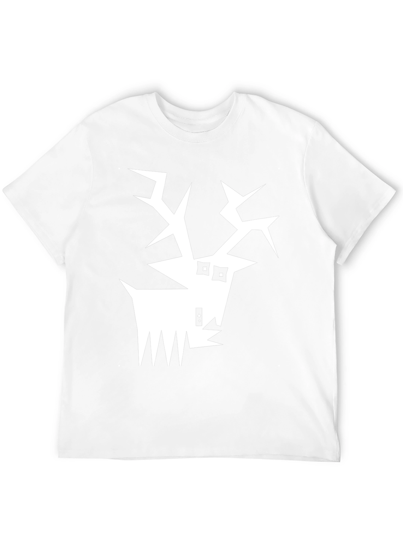 Abstract Reindeer Graphic Tee - Black