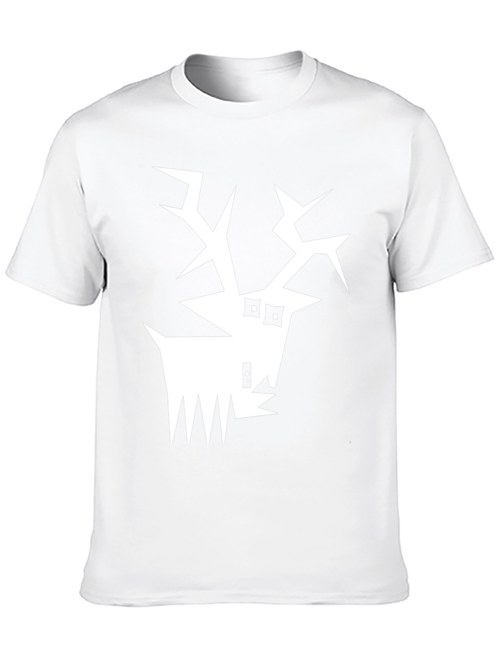 Abstract Reindeer Graphic Tee - Black