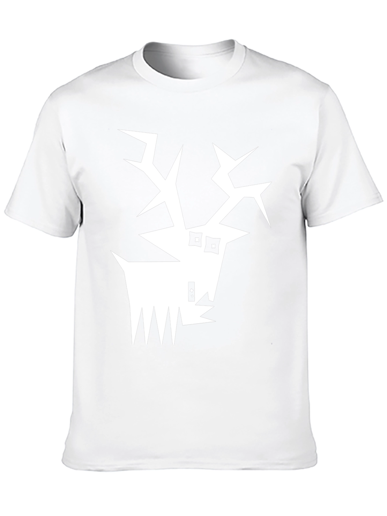 Abstract Reindeer Graphic Tee - Black