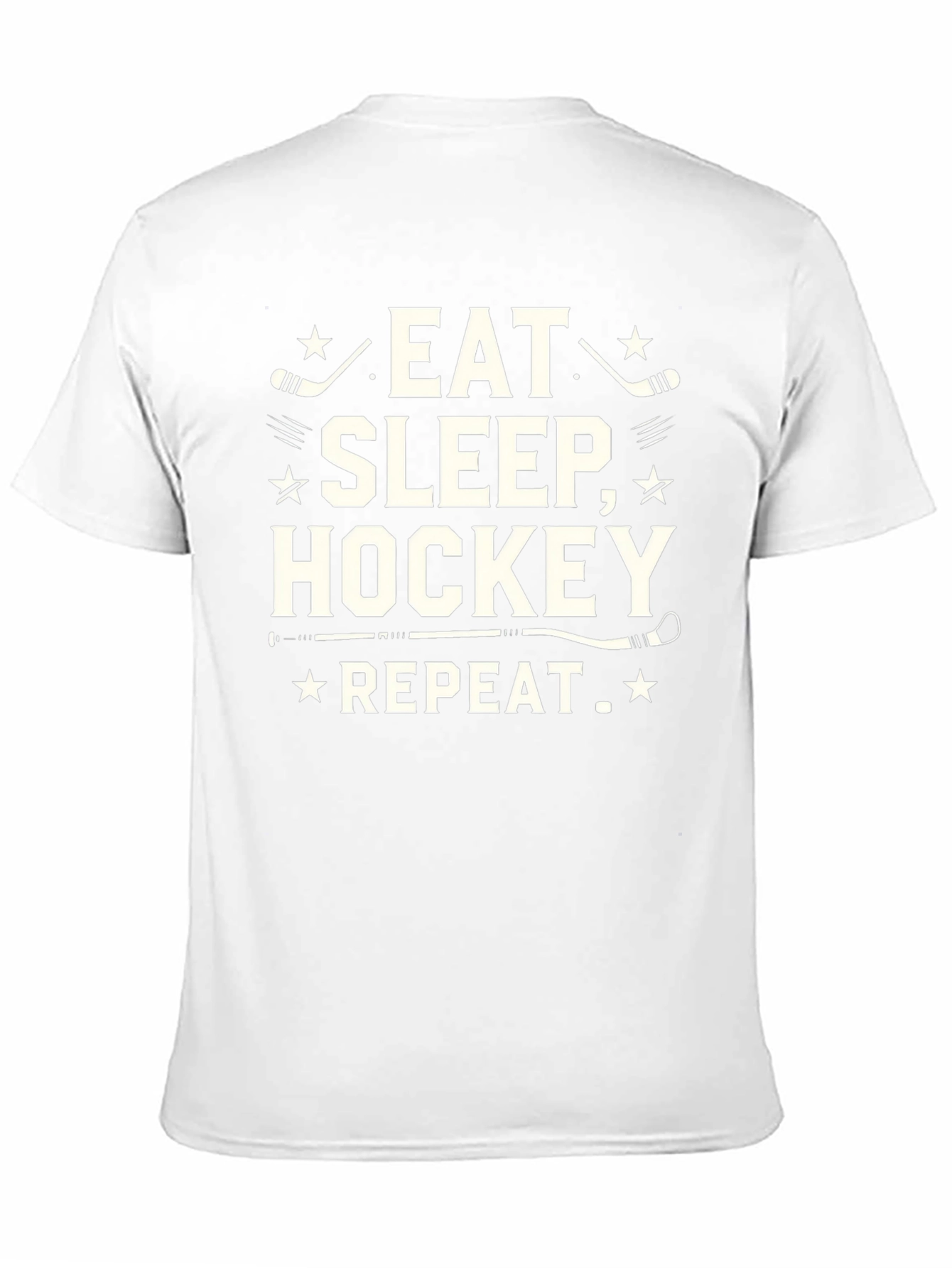 Eat Sleep Hockey Repeat Black Graphic Tee